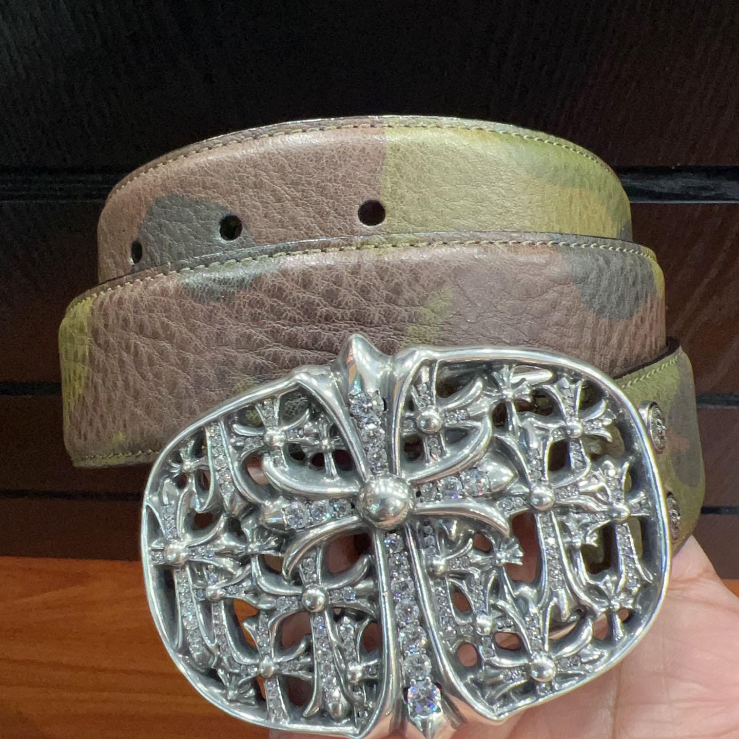 Chrome Hearts Leather Belt   - FashionPlug