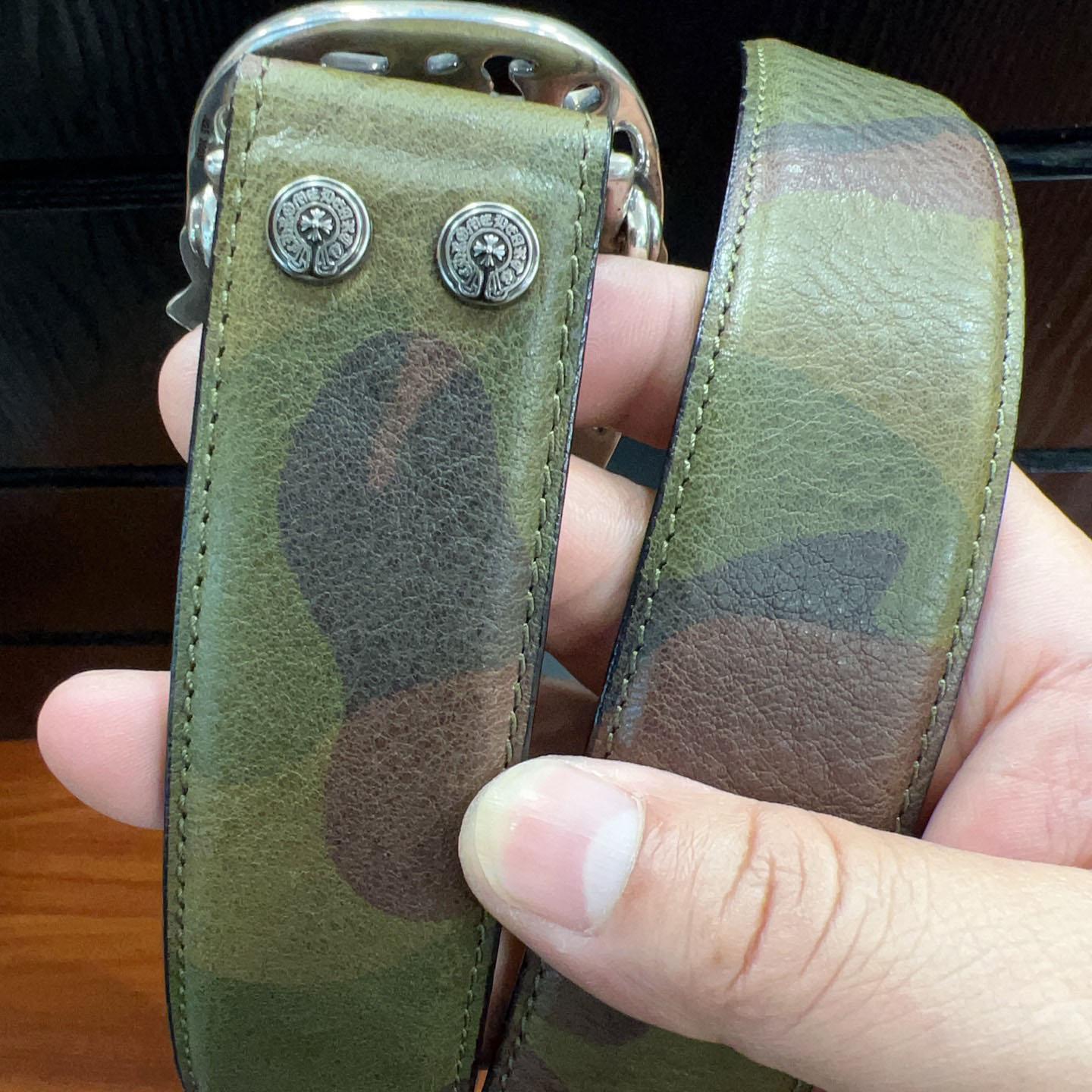 Chrome Hearts Leather Belt   - FashionPlug