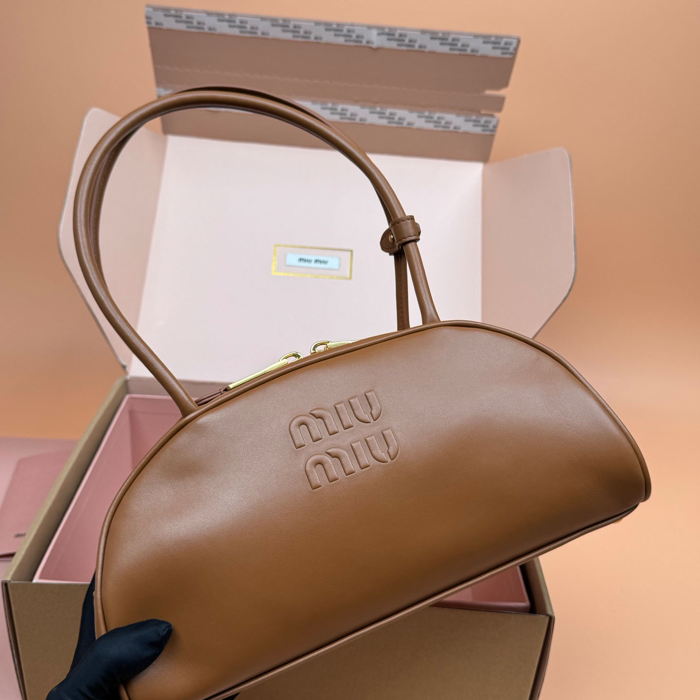Miu Miu Beau Leather Bag - FashionPlug
