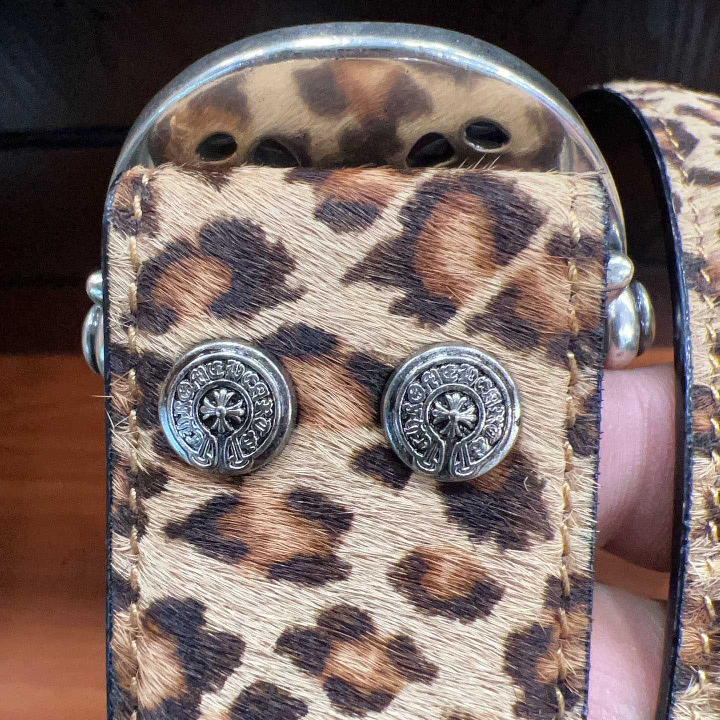 Chrome Hearts Leather Belt   - FashionPlug