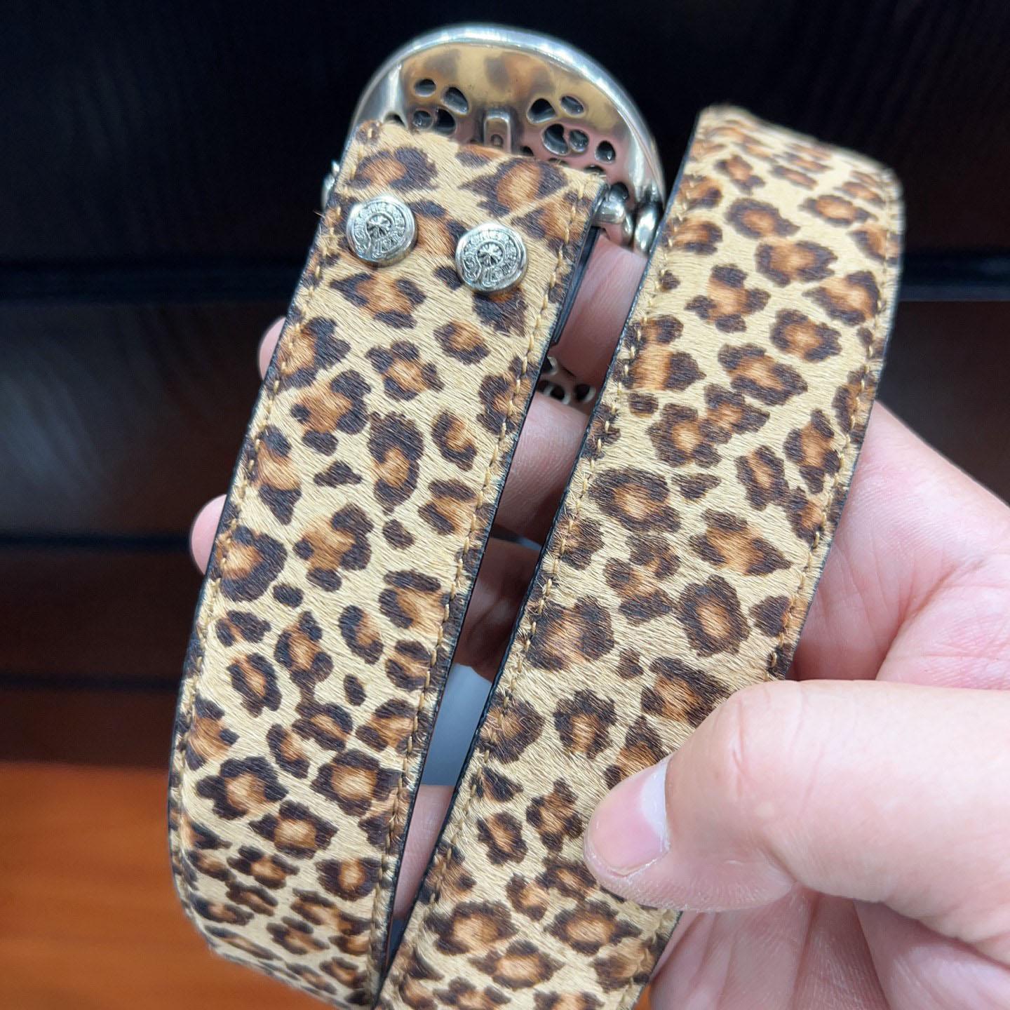 Chrome Hearts Leather Belt   - FashionPlug