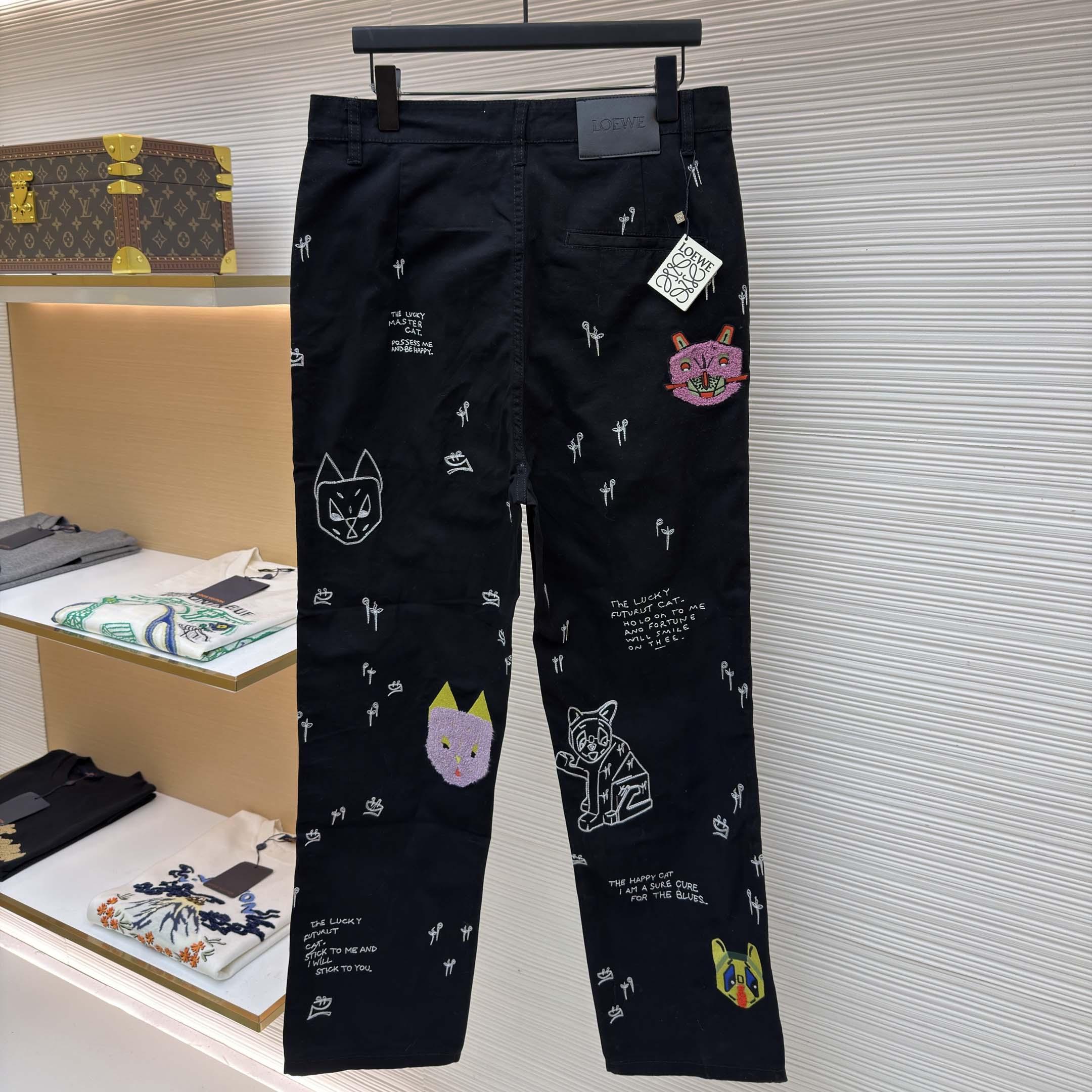 Loewe Trousers In Cotton - FashionPlug