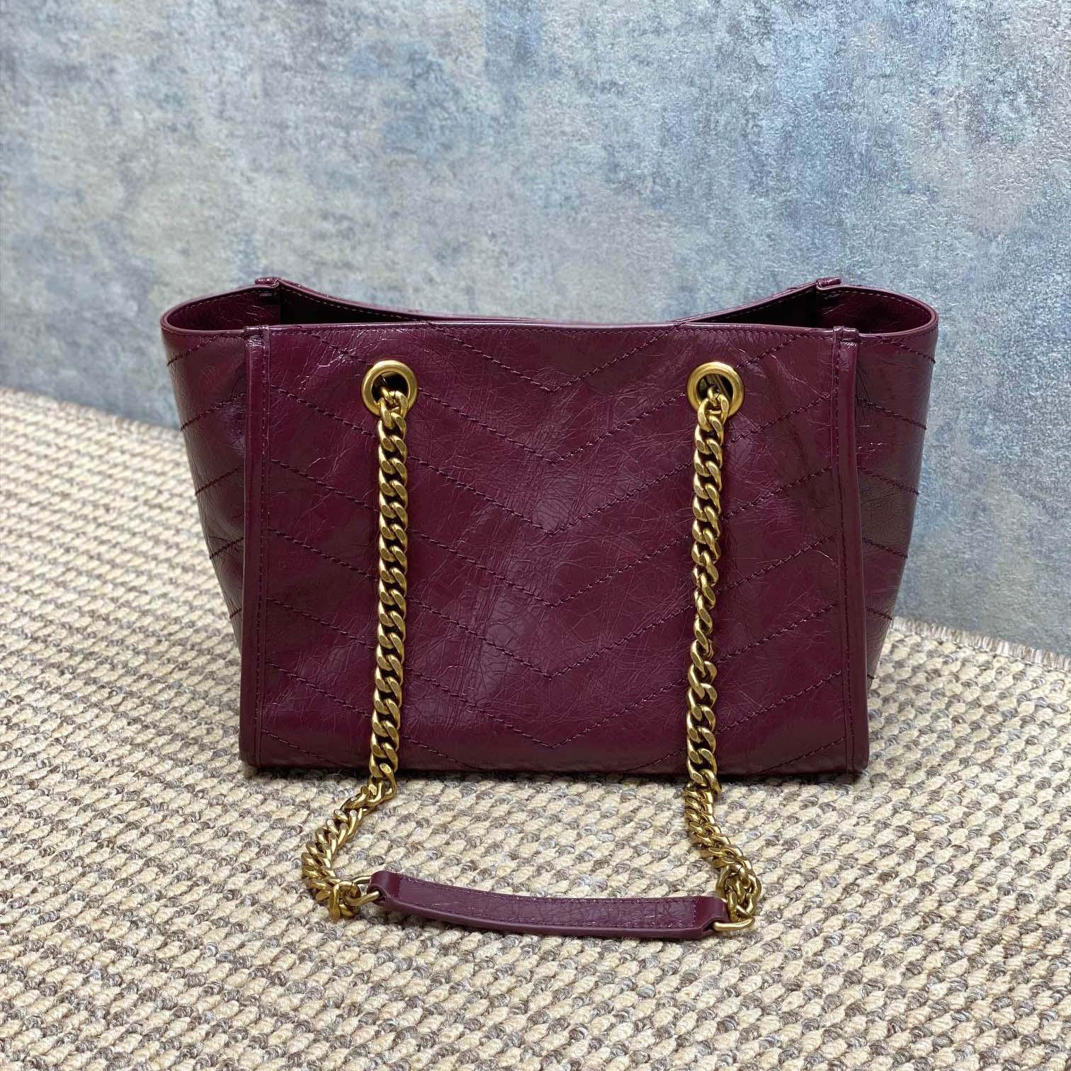 Saint Laurent Nini Small Shopping In Vintage Leather  - FashionPlug