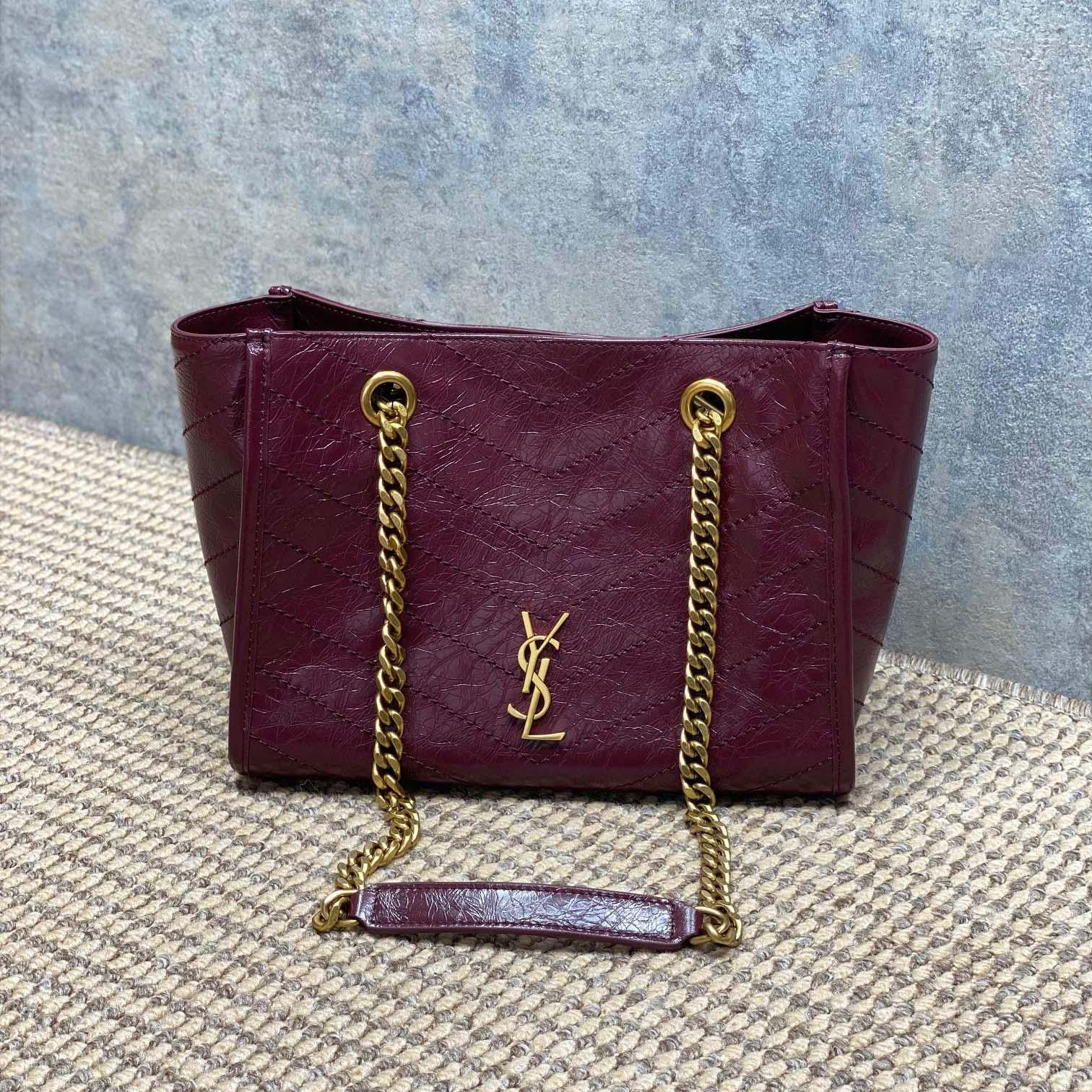 Saint Laurent Nini Small Shopping In Vintage Leather  - FashionPlug