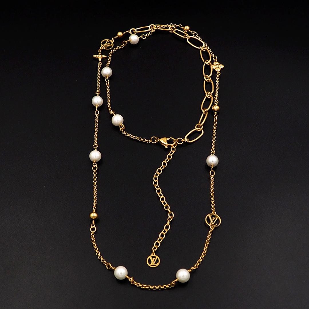 Louis Vuitton LV Mix Chains Necklace   M02516 - FashionPlug