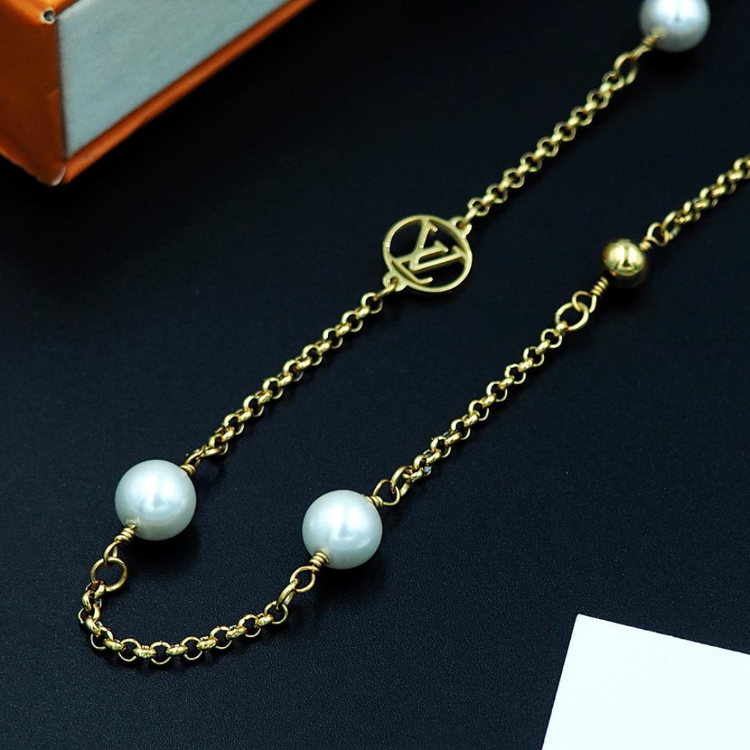 Louis Vuitton LV Mix Chains Necklace   M02516 - FashionPlug