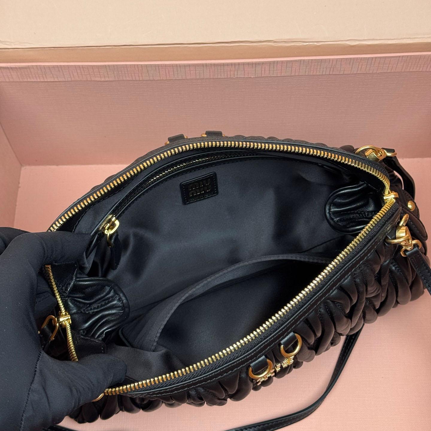 Miu Miu Caprice Matelassé Nappa Leather Clutch - FashionPlug