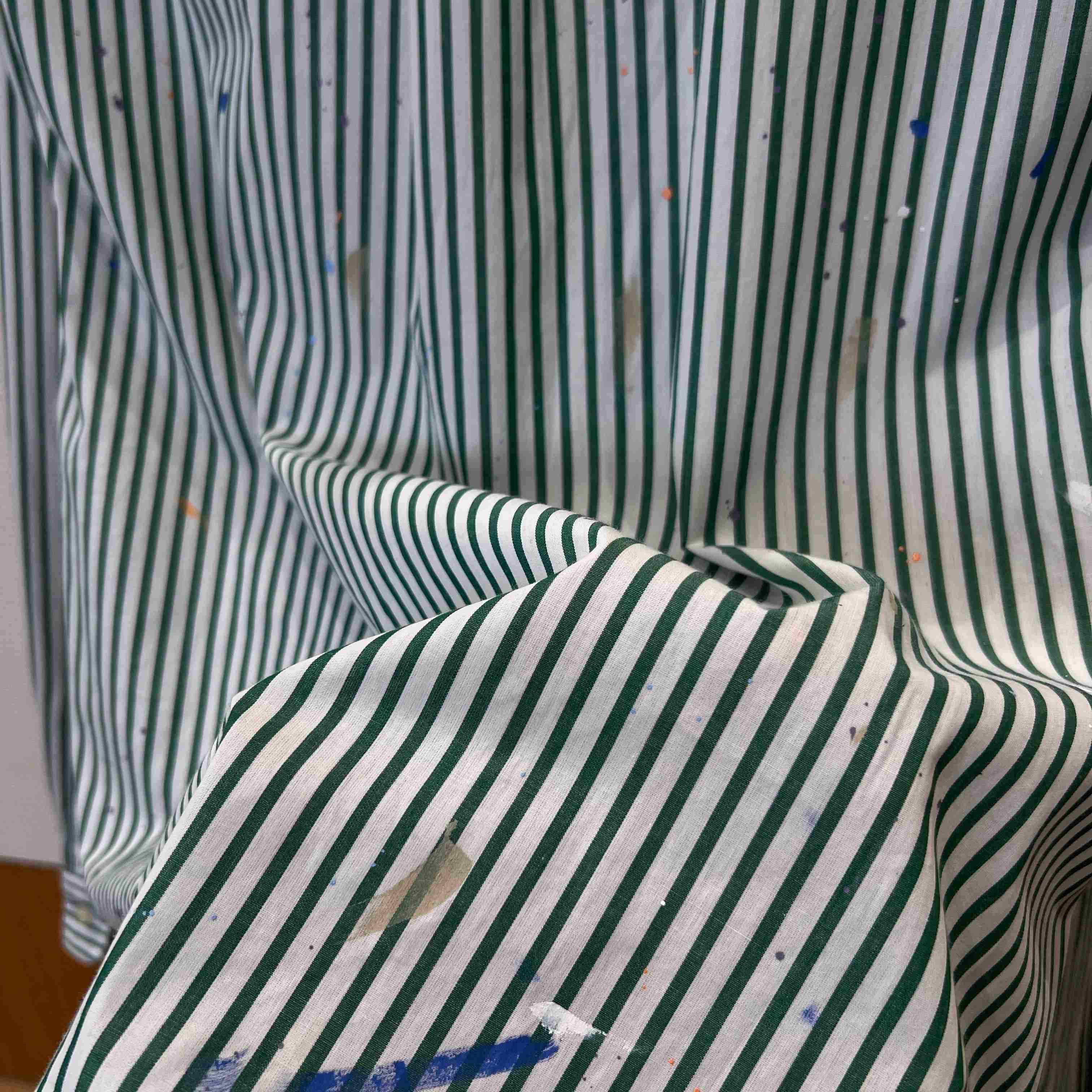  Ralph Lauren Classic Fit Paint-Splatter Striped Shirt - FashionPlug