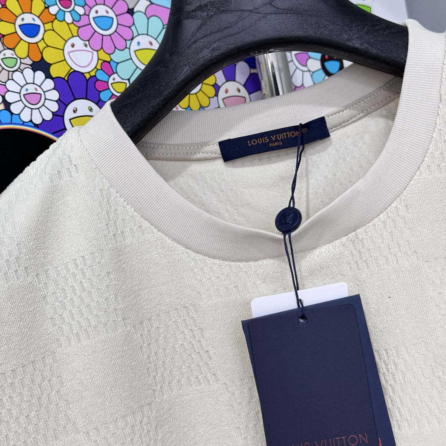 Louis Vuitton Damier French Terry Cotton T-Shirt - FashionPlug