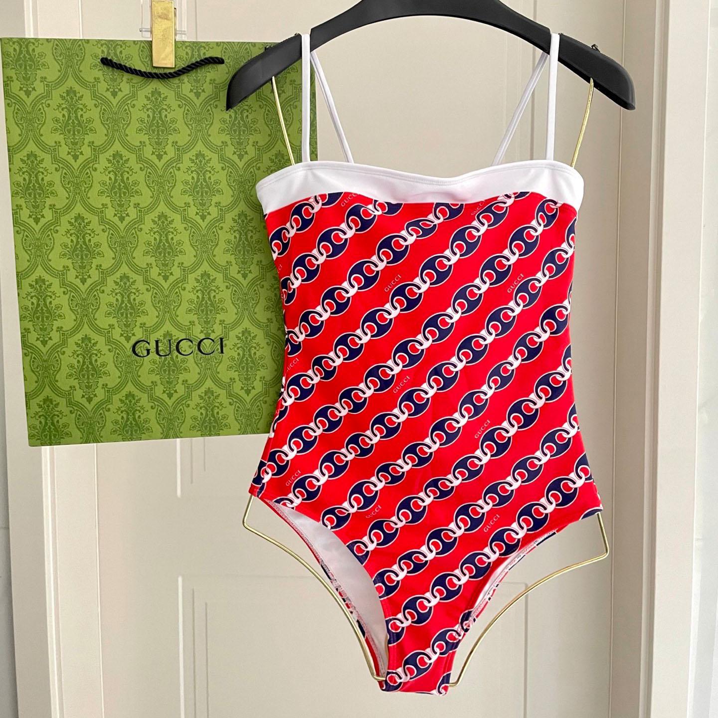 Gucci  Printed One-Piece Swimsuit - FashionPlug