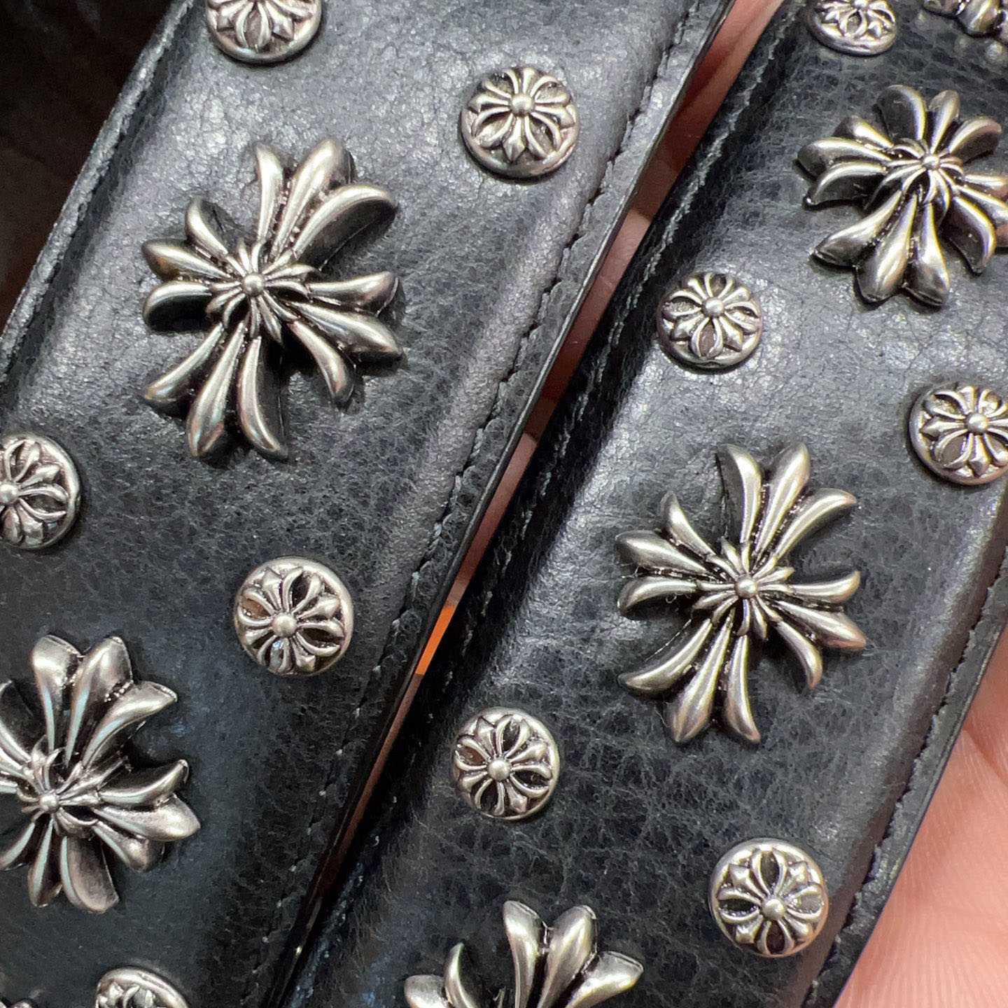 Chrome Hearts Leather Belt   - FashionPlug
