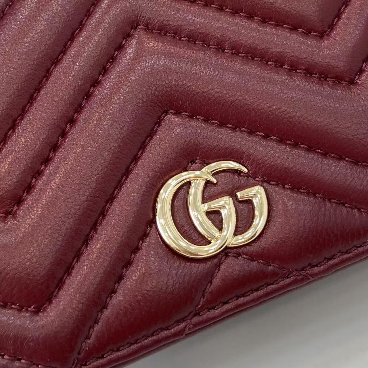 Gucci GG Marmont Card Case Wallet 466492 - FashionPlug