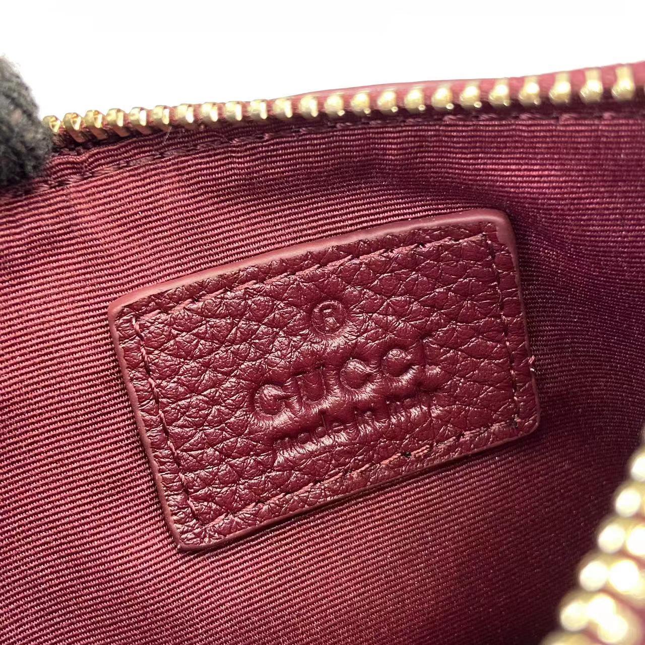 Gucci Bi-color GG Marmont Zip Key Pouch - FashionPlug