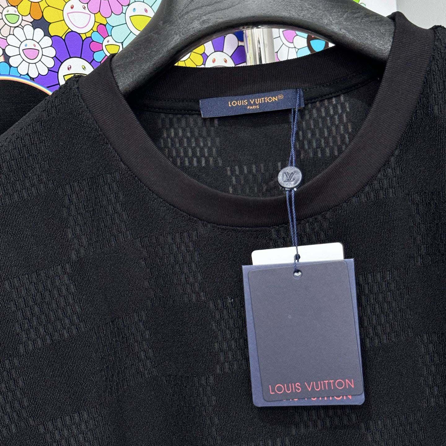 Louis Vuitton Damier French Terry Cotton T-Shirt - FashionPlug