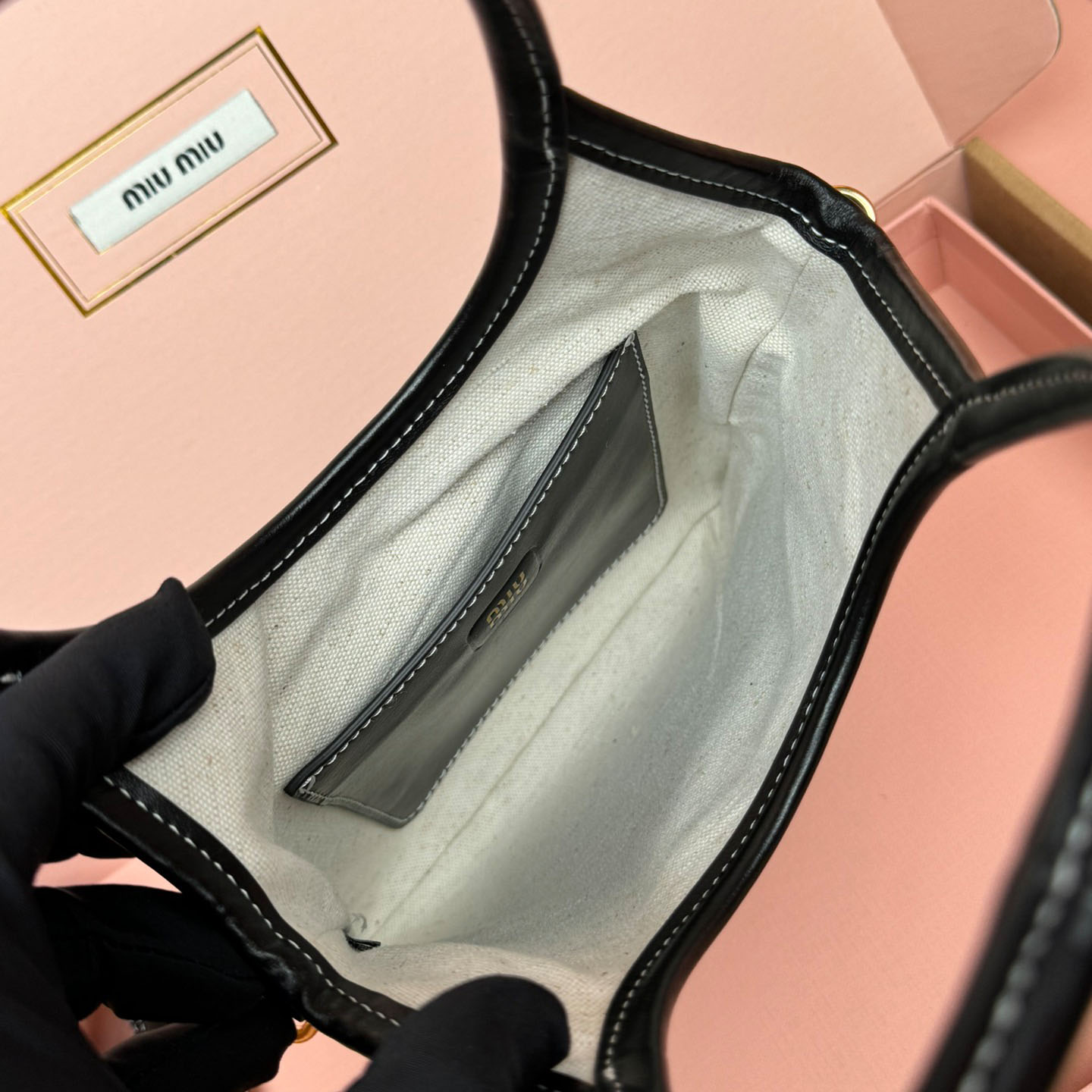 Miu Miu Ivy Leather Handbag - FashionPlug