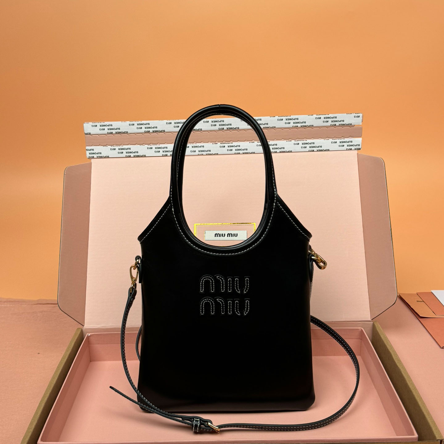 Miu Miu Ivy Leather Handbag - FashionPlug