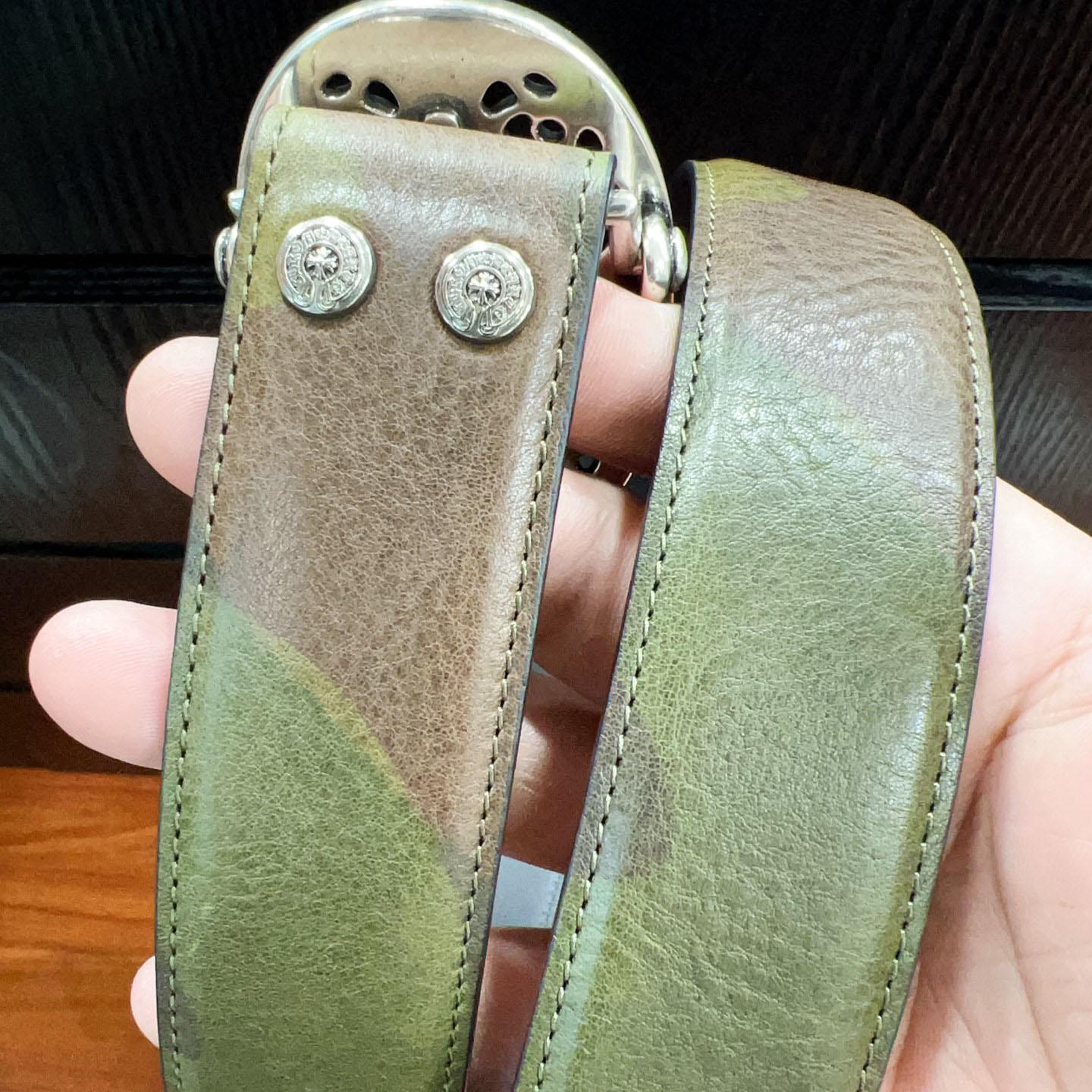 Chrome Hearts Leather Belt   - FashionPlug