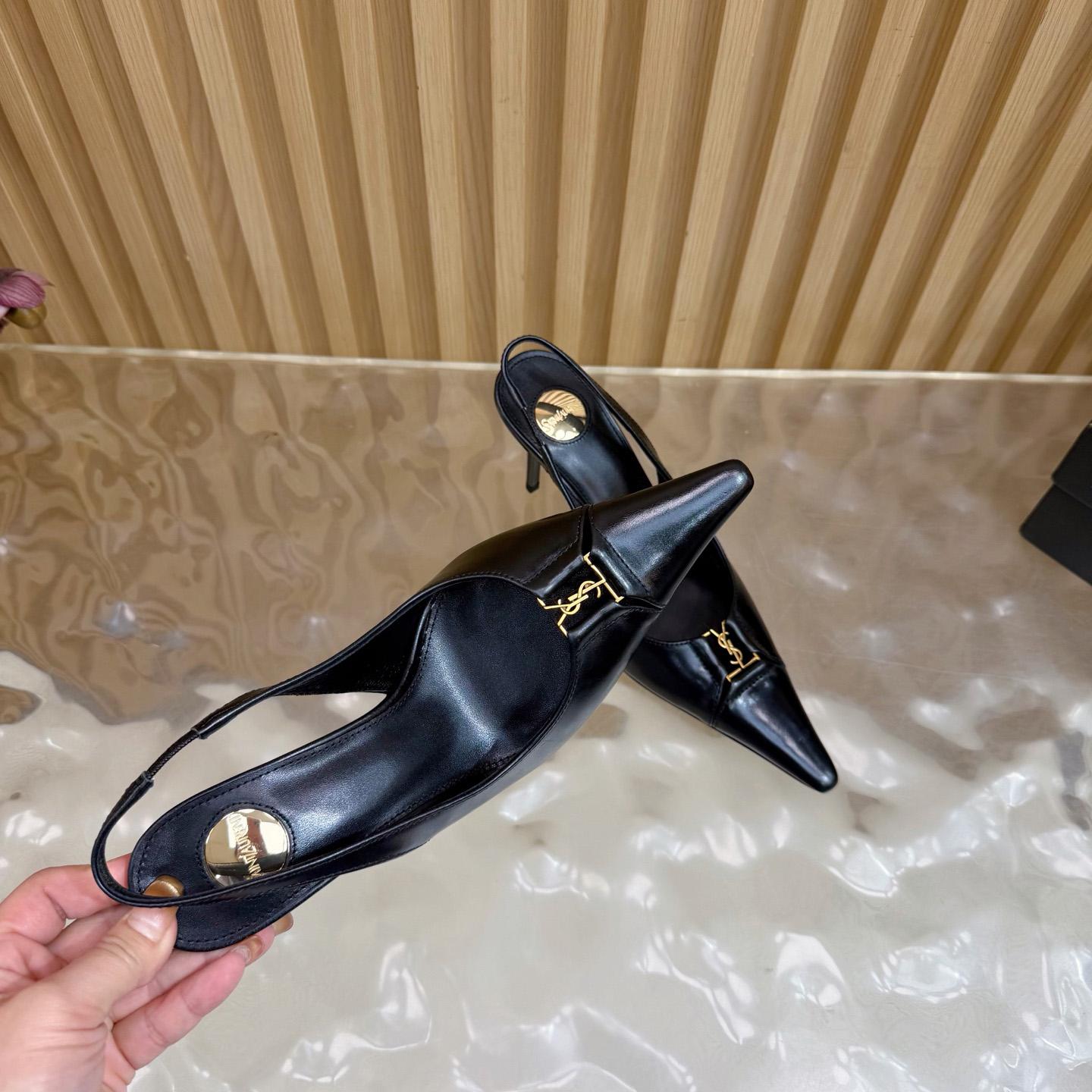 Saint Laurent Babylone Breteuil Slingback Pumps - FashionPlug