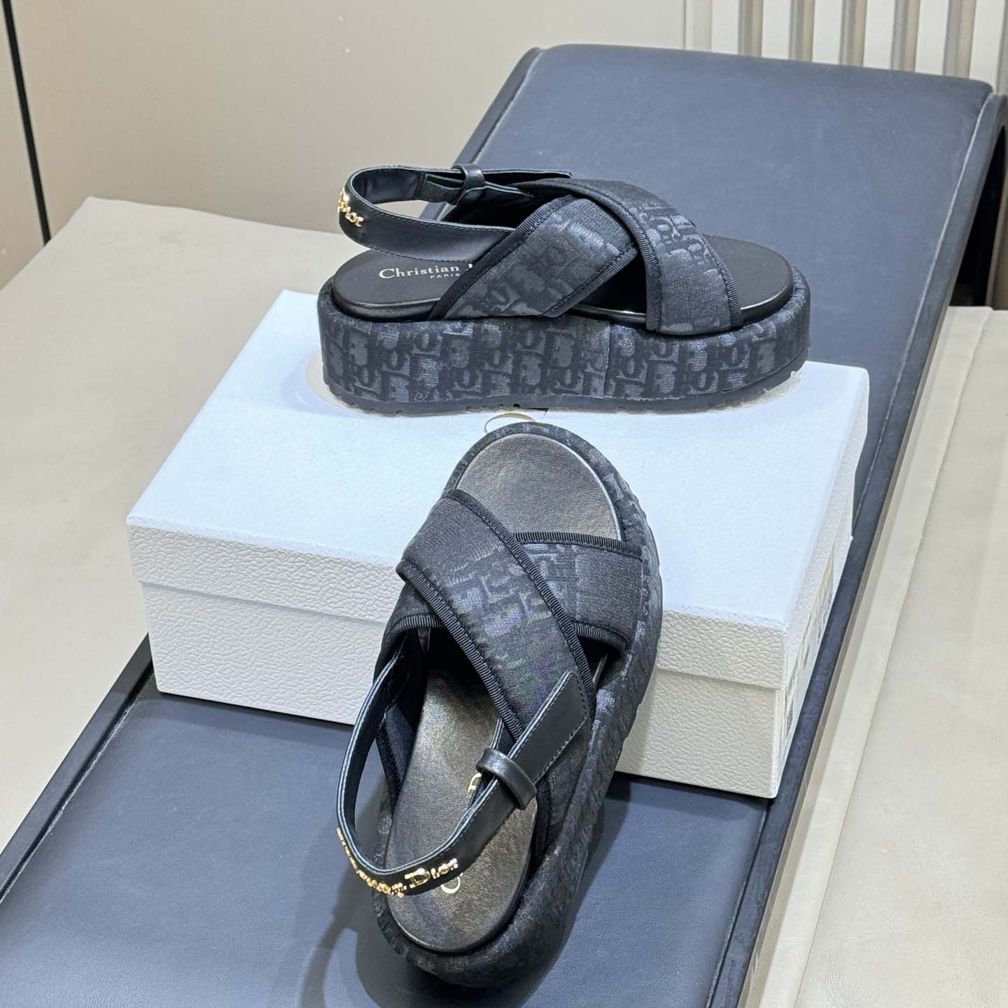 Dior D-Lane Platform Sandal  - FashionPlug