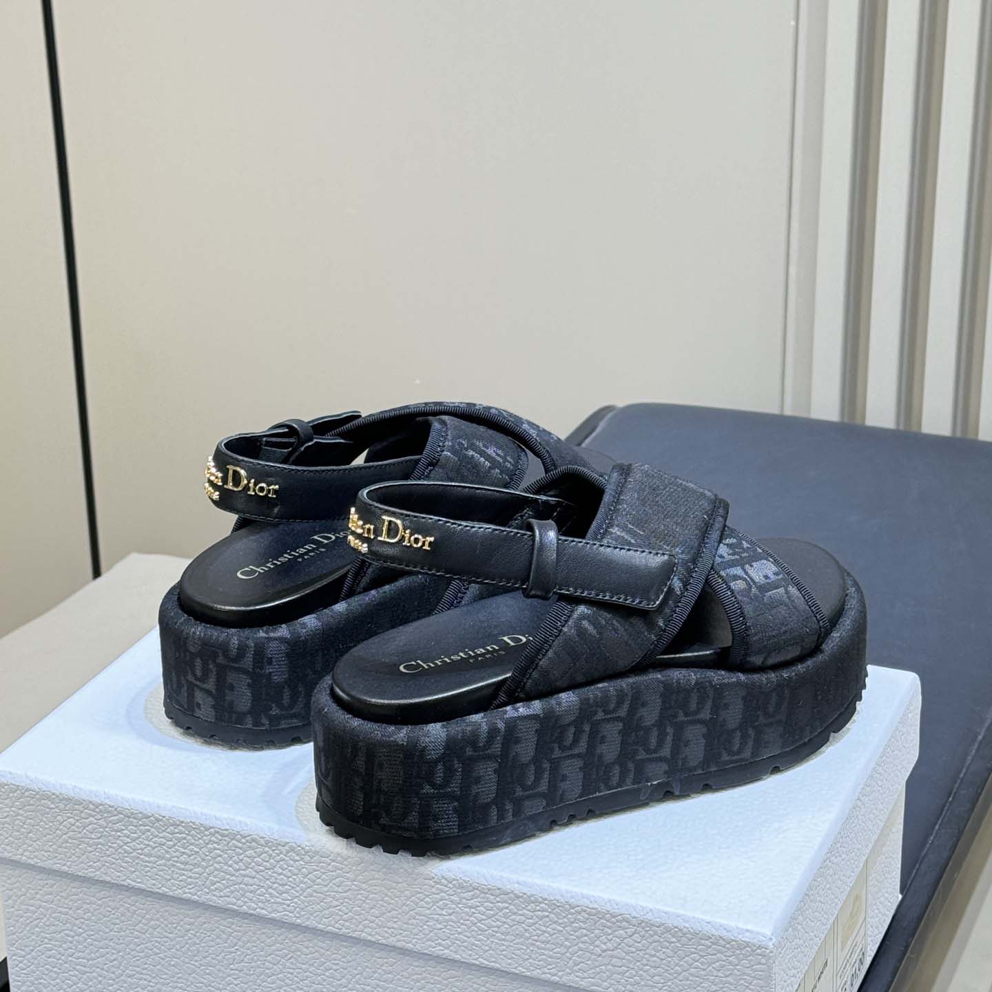 Dior D-Lane Platform Sandal  - FashionPlug