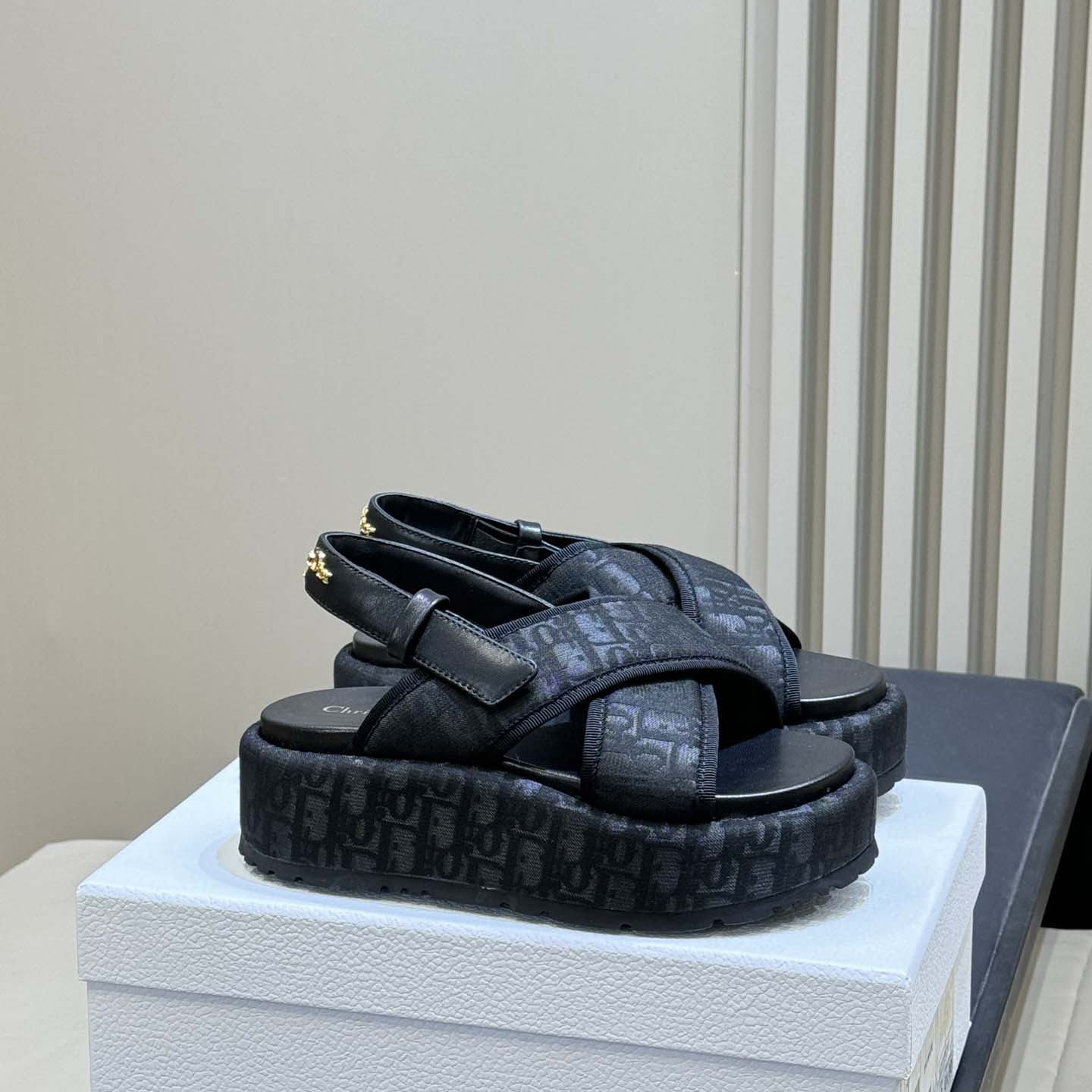 Dior D-Lane Platform Sandal  - FashionPlug