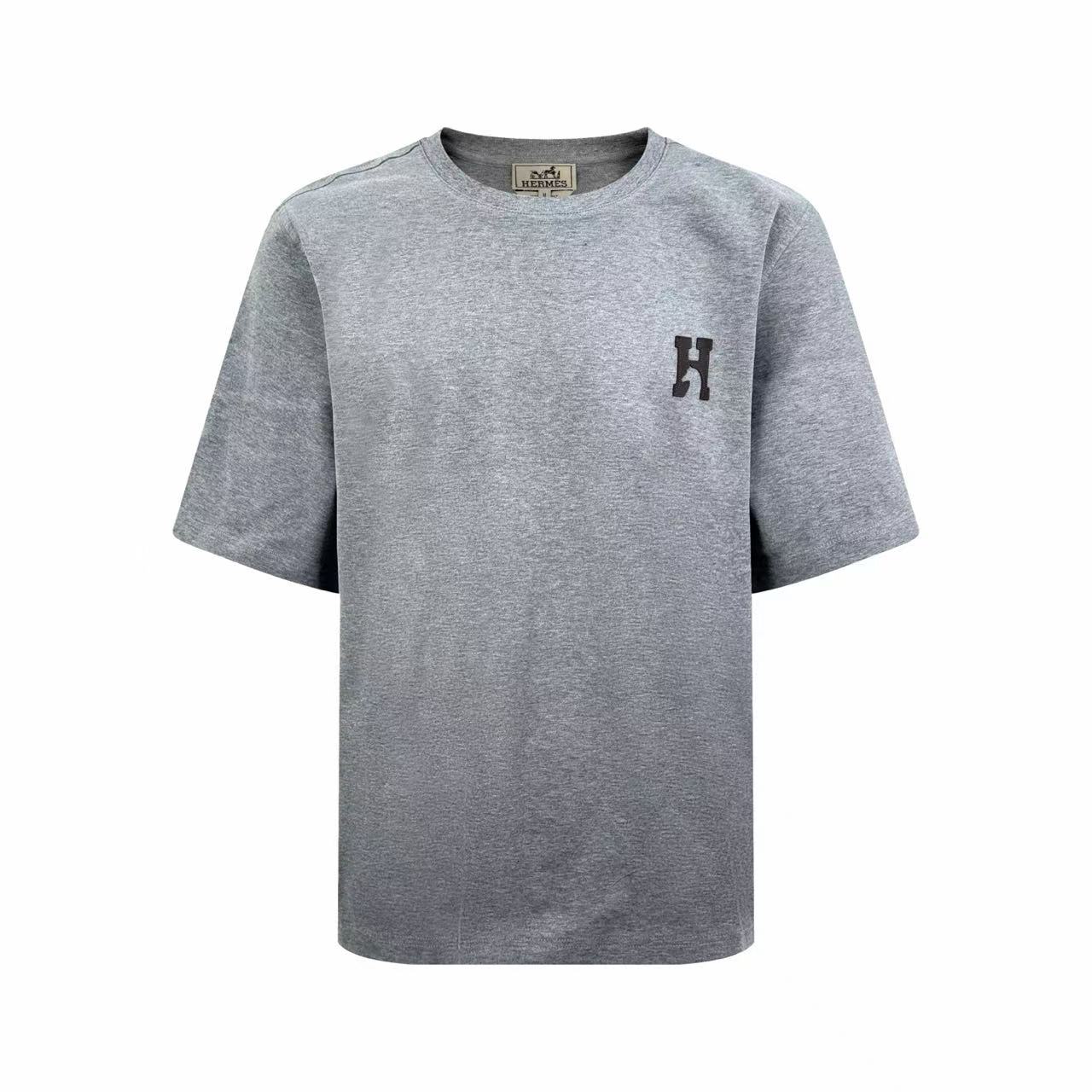 Hermes "H'Cheval" t-shirt with leather detail - FashionPlug