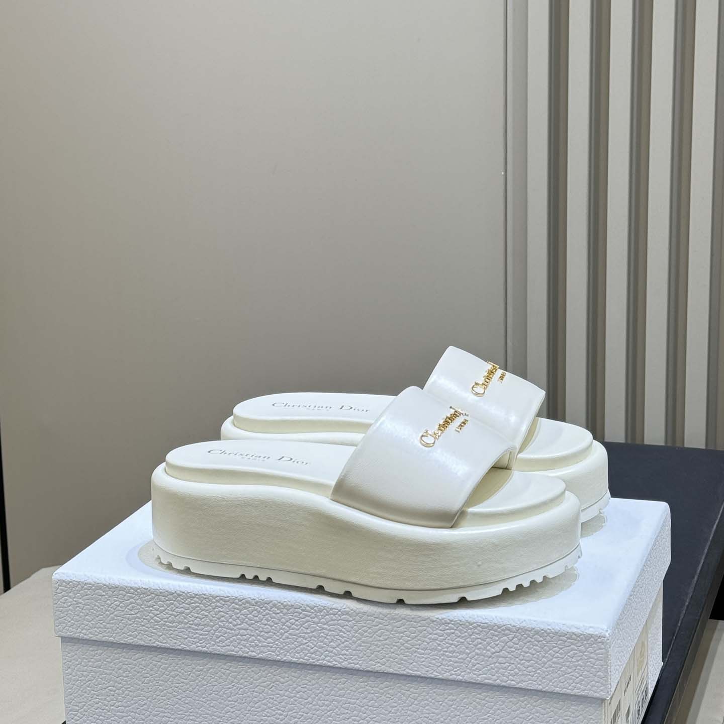 Dior D-Lane Platform Slide - FashionPlug