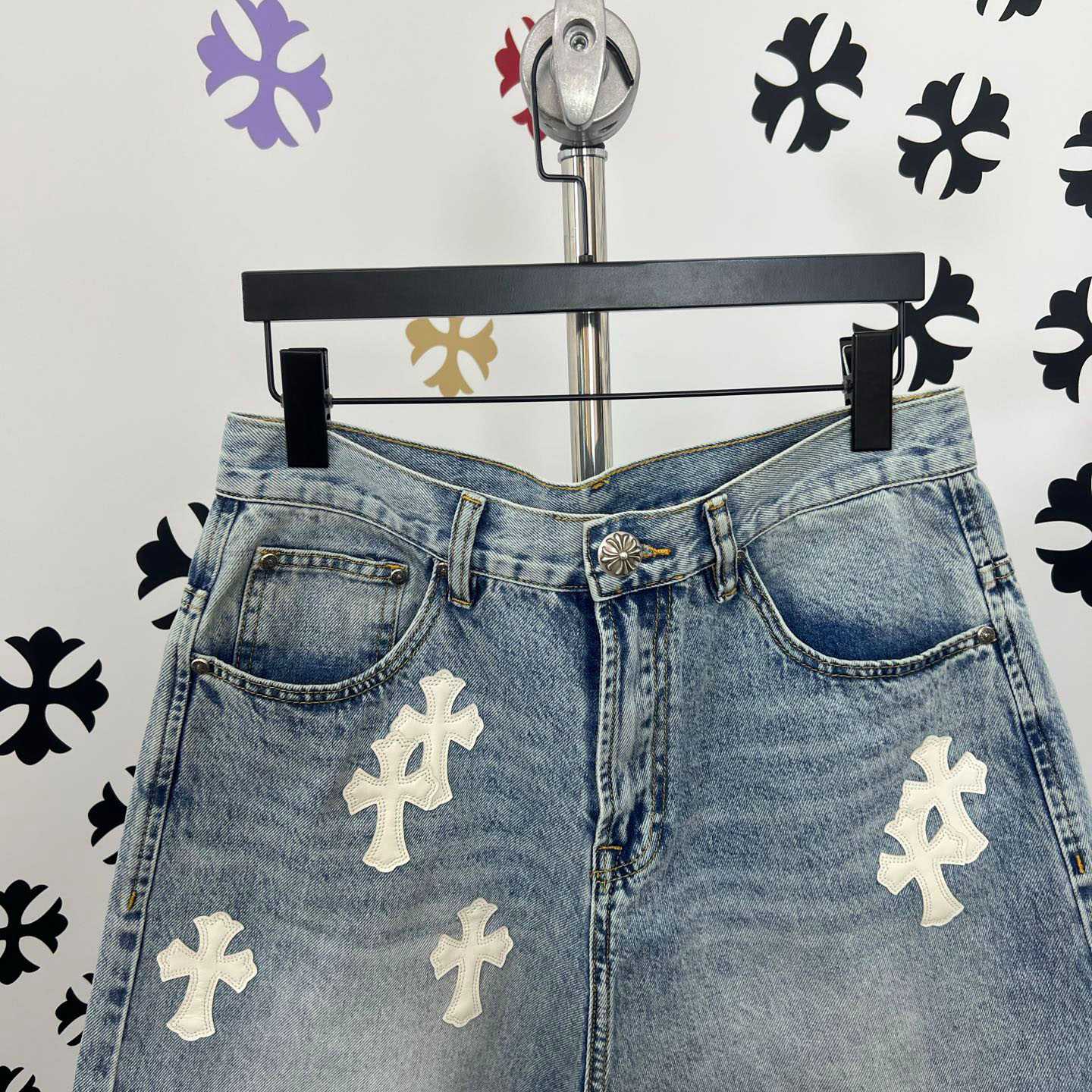 Chrome Hearts Denim Shorts - FashionPlug