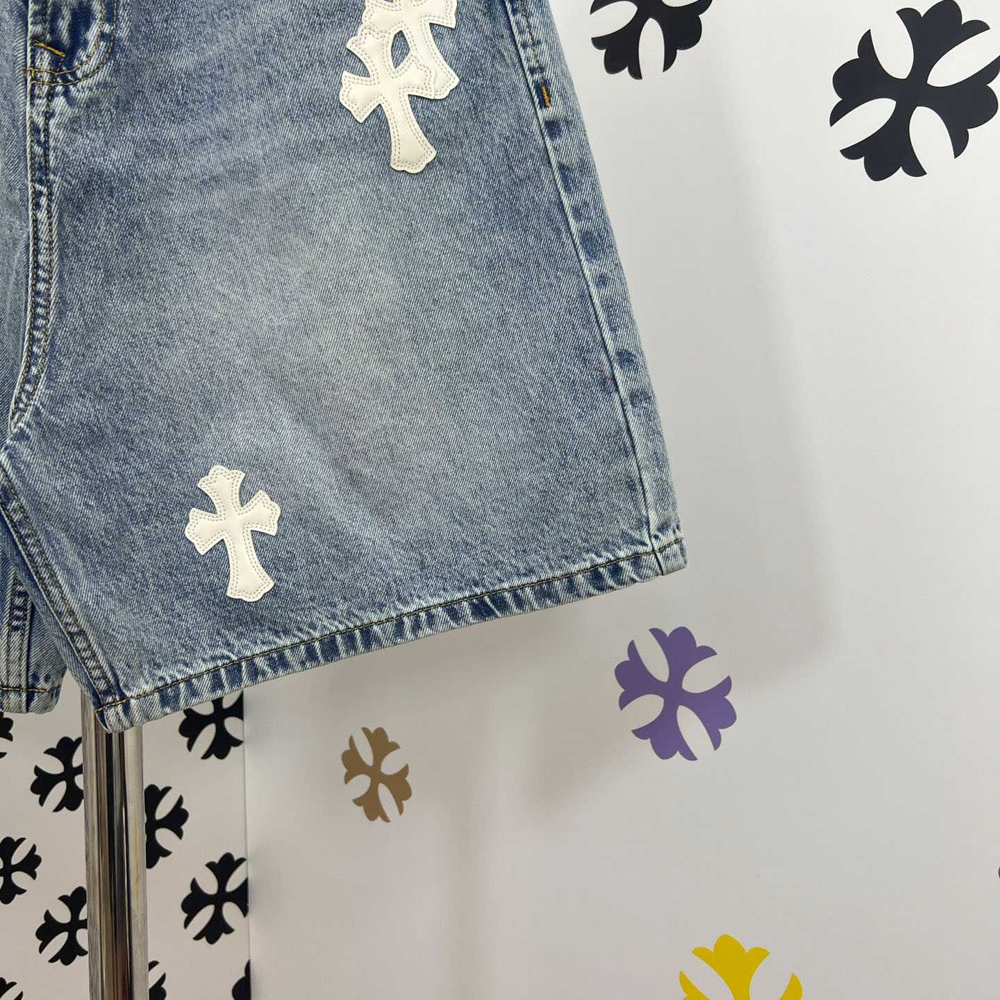 Chrome Hearts Denim Shorts - FashionPlug