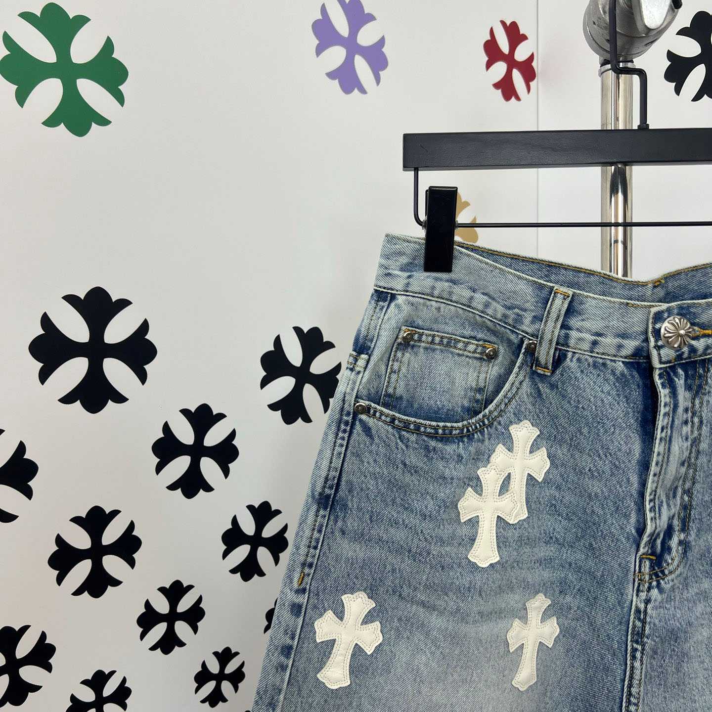 Chrome Hearts Denim Shorts - FashionPlug