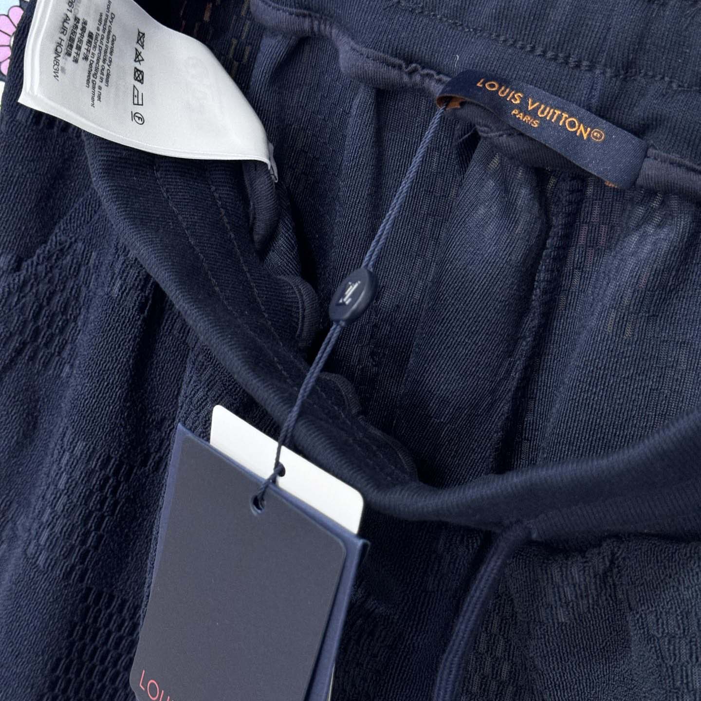 Louis Vuitton Damier French Terry Cotton-Blend Shorts   - FashionPlug