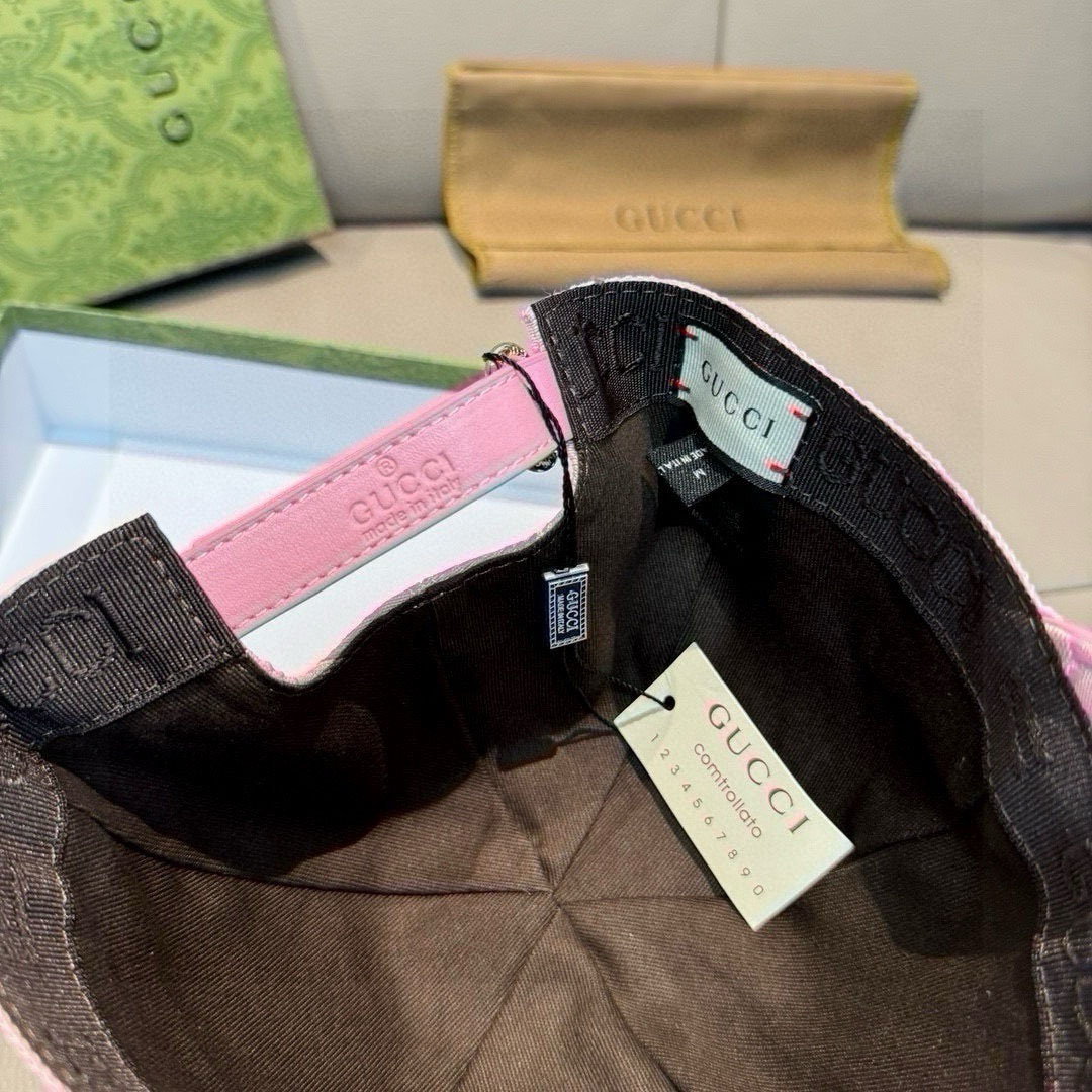 Gucci Original GG Canvas Baseball Hat With Web - FashionPlug