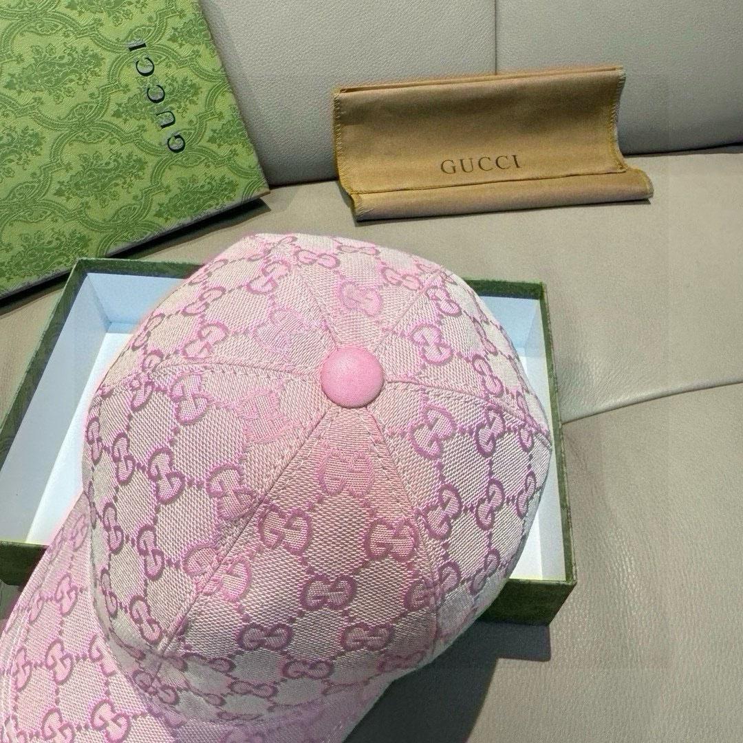 Gucci Original GG Canvas Baseball Hat With Web - FashionPlug