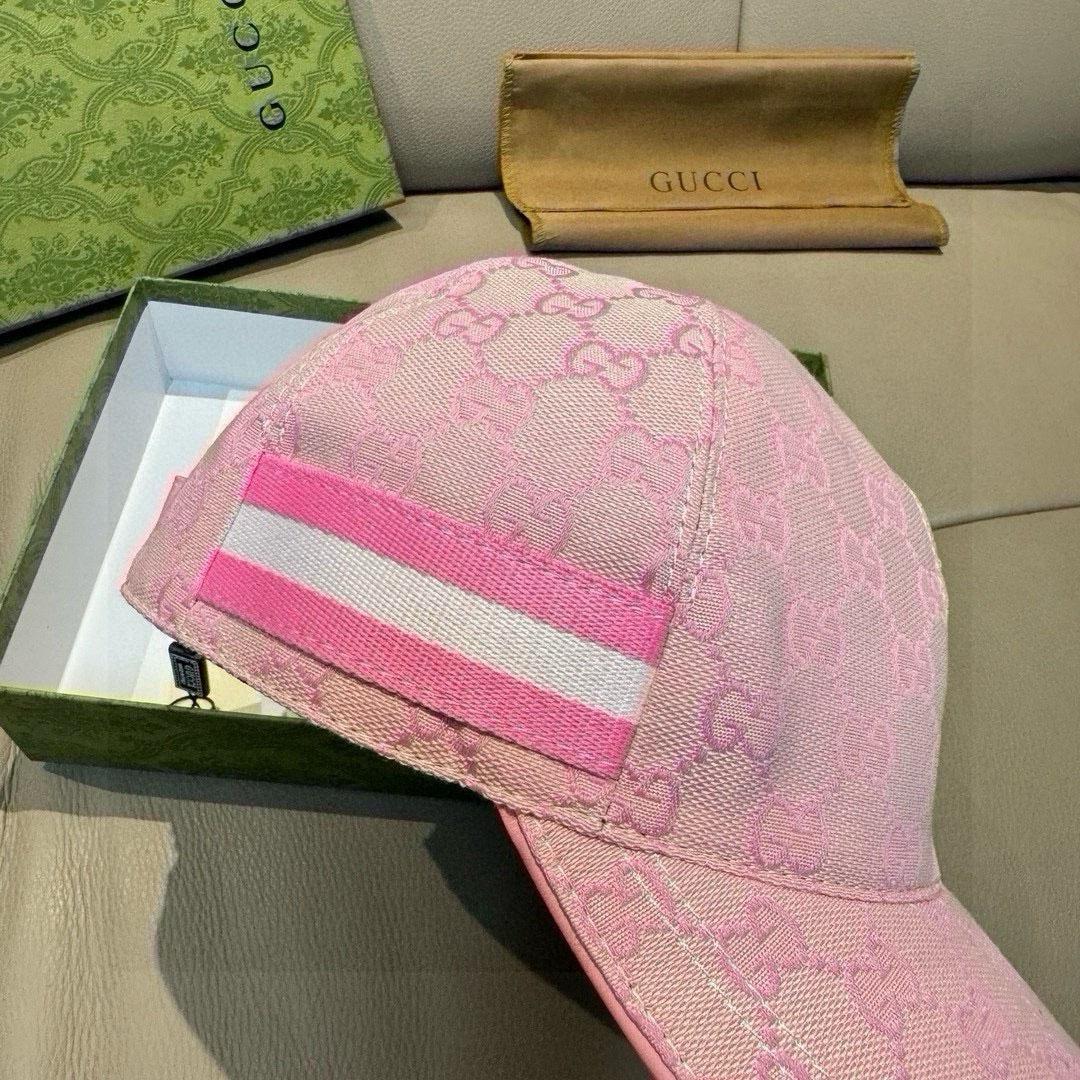 Gucci Original GG Canvas Baseball Hat With Web - FashionPlug