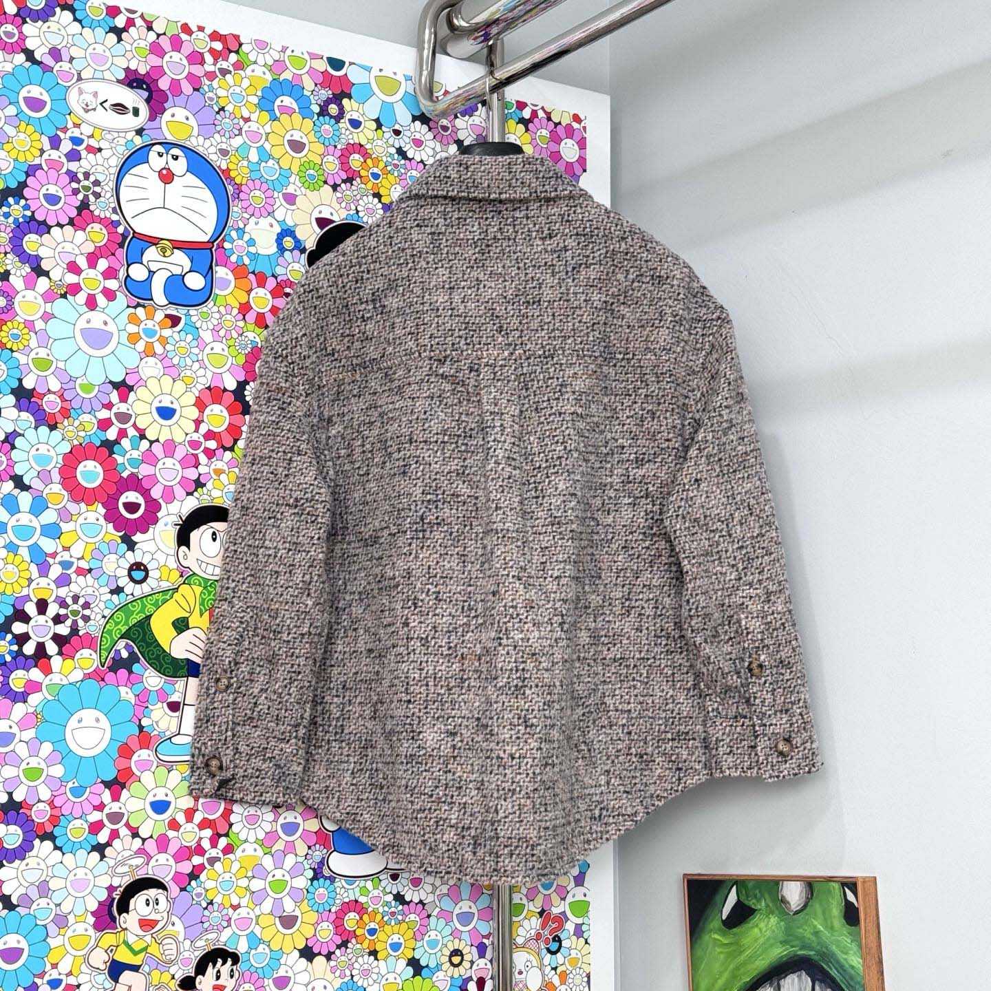 Loewe Overshirt In Wool And Llama Blend - FashionPlug