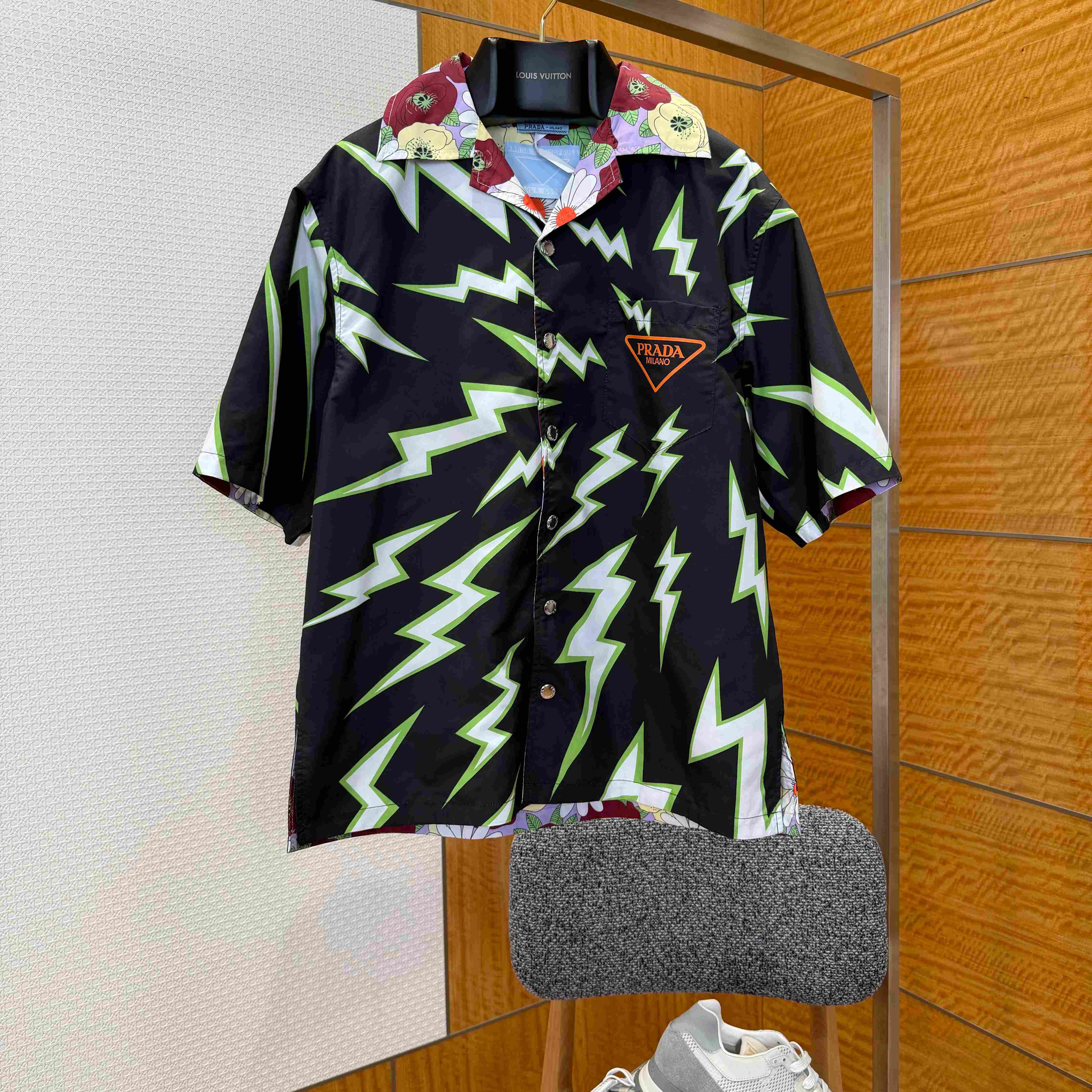 Prada Timecapsule Printed Cotton Shirt - FashionPlug
