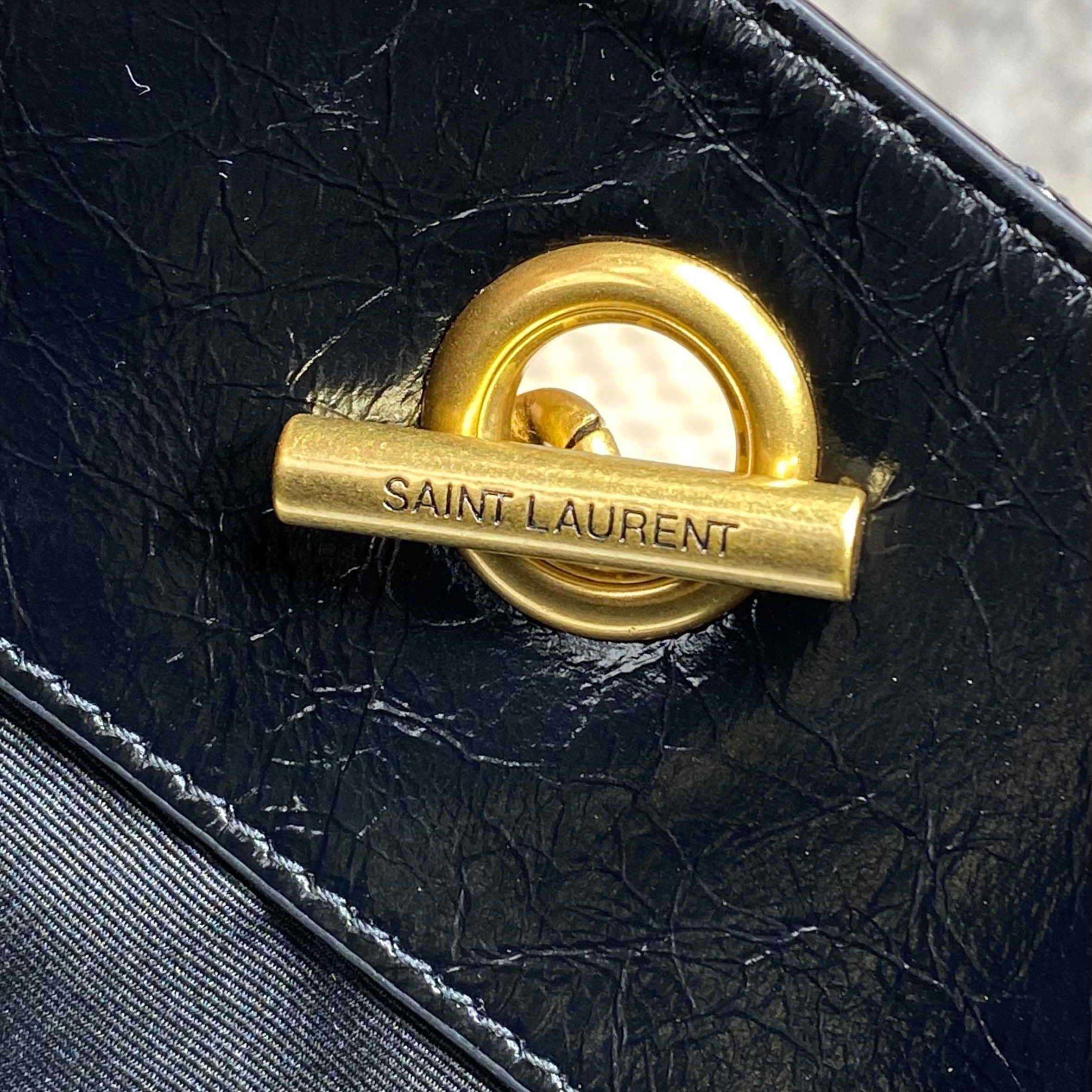 Saint Laurent Nini Shopping In Vintage Leather - FashionPlug