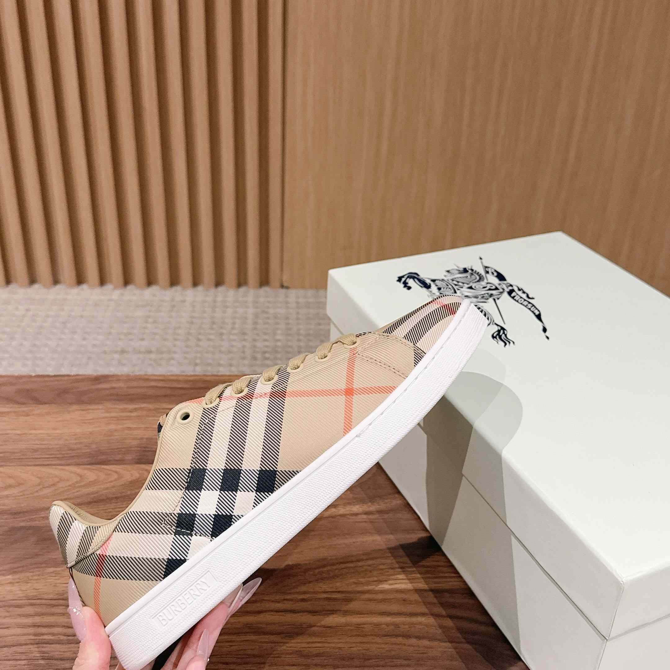 Burberry Check Set Sneakers - FashionPlug