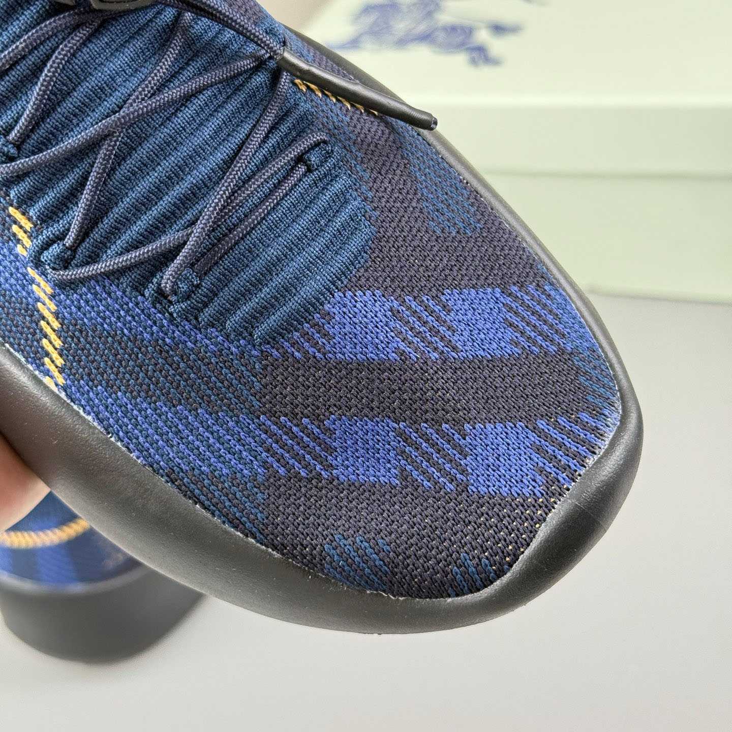 Burberry Check Knit Neptune Sneakers - FashionPlug
