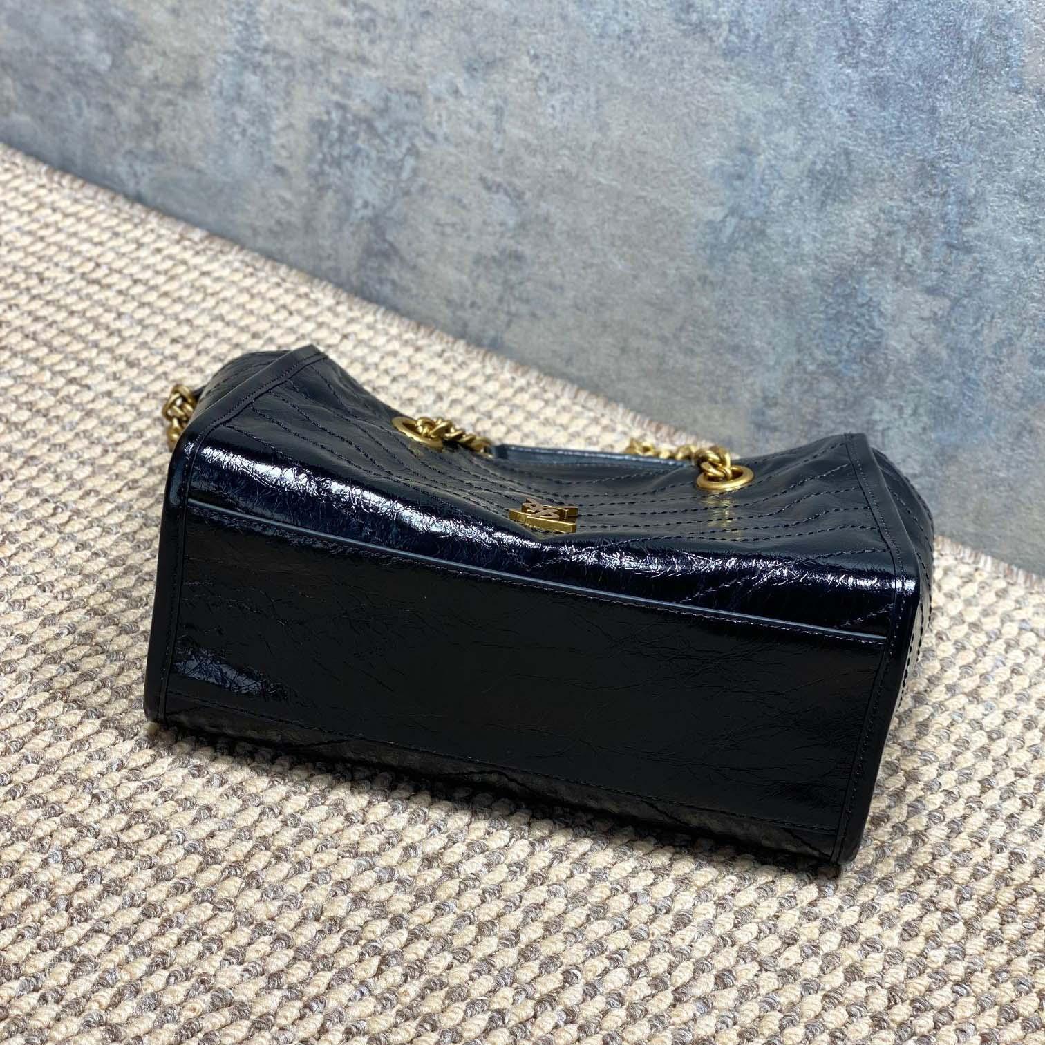 Saint Laurent Nini Small Shopping In Vintage Leather  - FashionPlug
