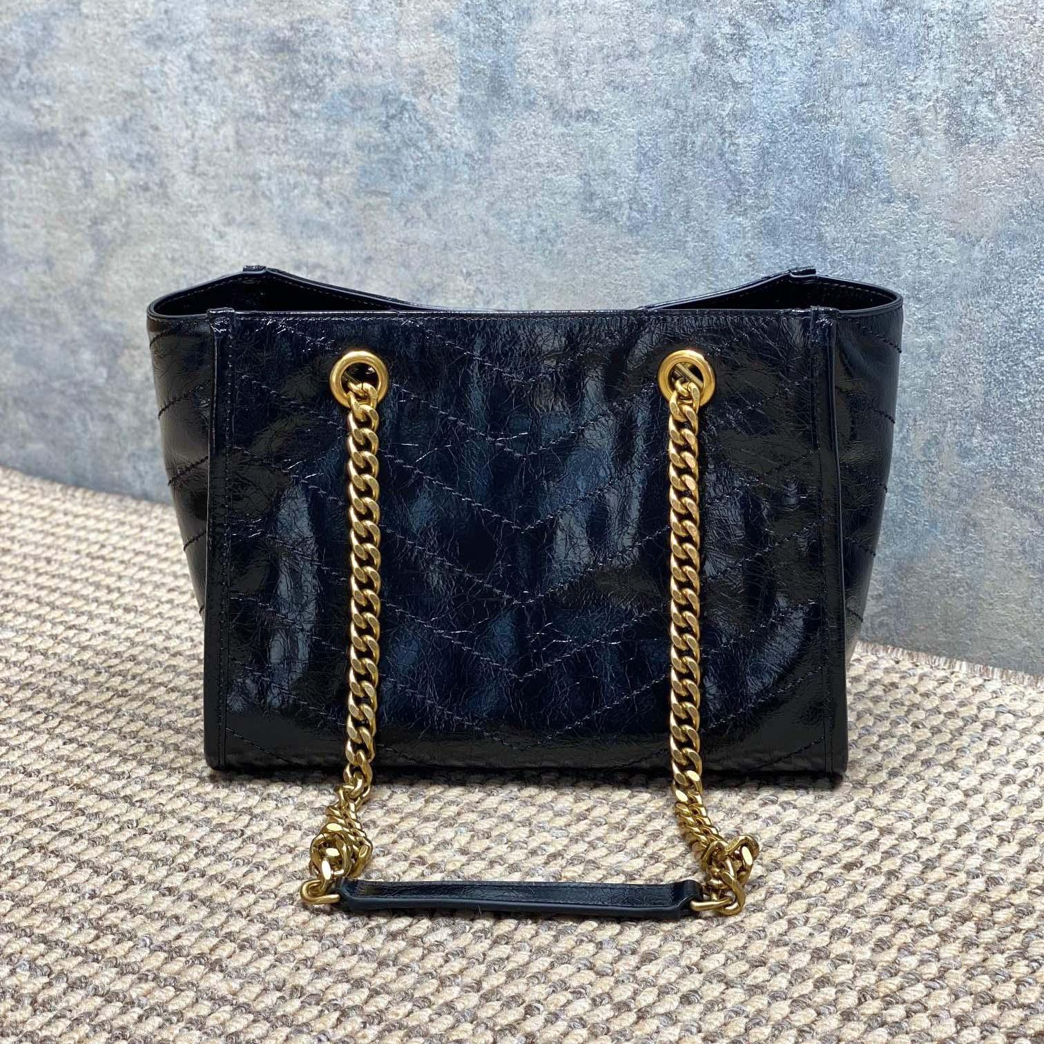 Saint Laurent Nini Small Shopping In Vintage Leather  - FashionPlug