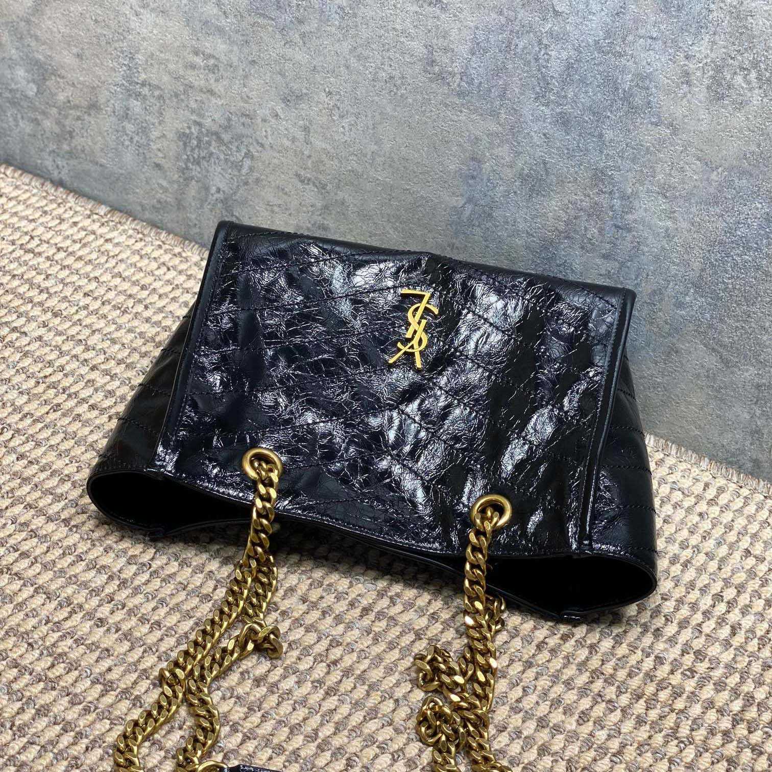 Saint Laurent Nini Small Shopping In Vintage Leather  - FashionPlug