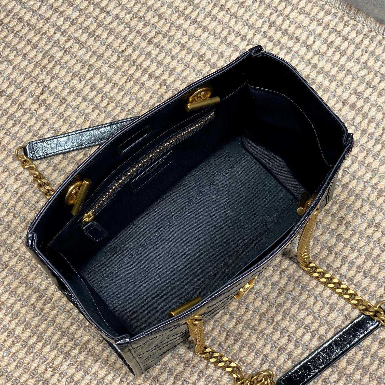 Saint Laurent Nini Small Shopping In Vintage Leather  - FashionPlug