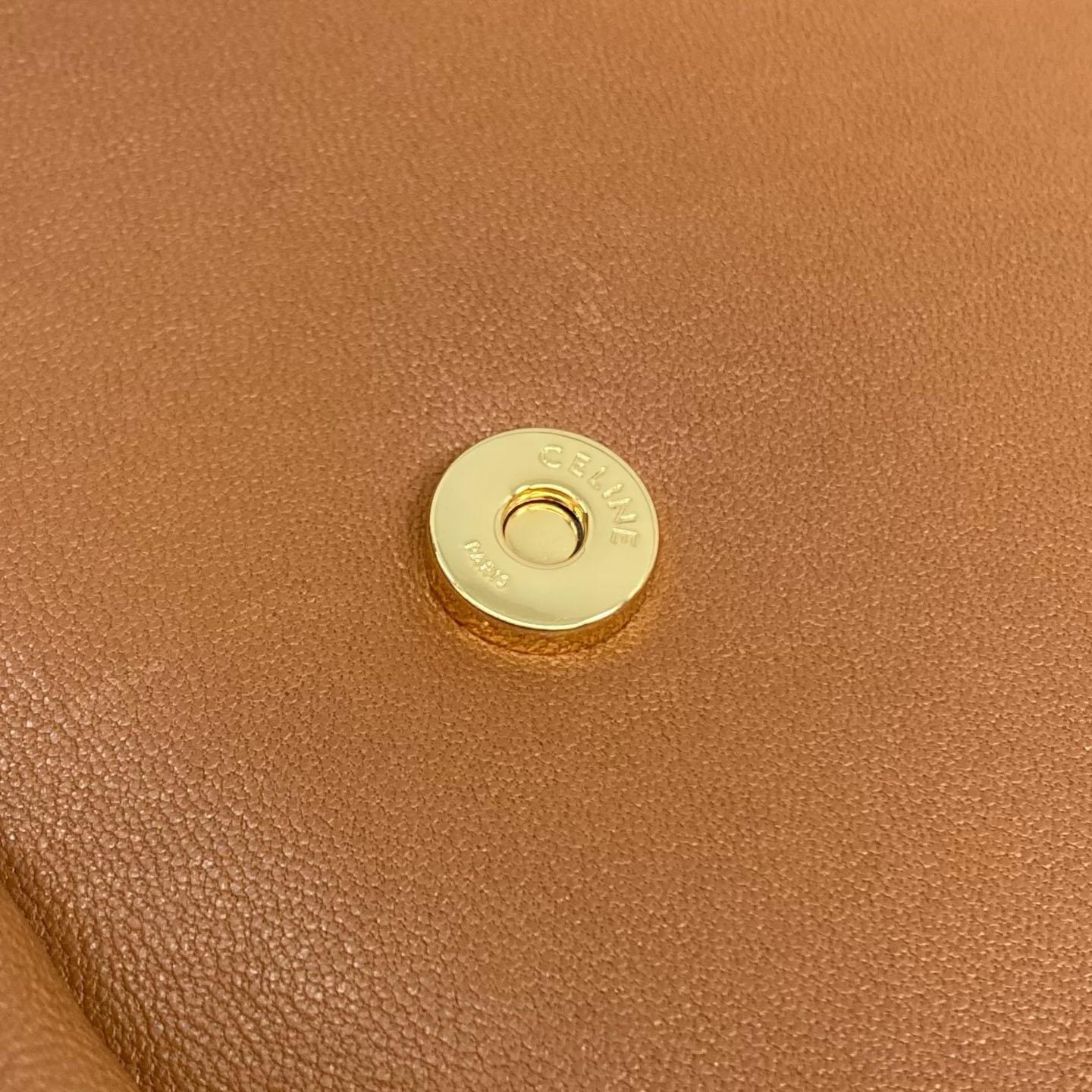 Celine HALFMOON SOFT TRIOMPHE BAG IN SUPPLE SHINY LAMBSKIN - FashionPlug