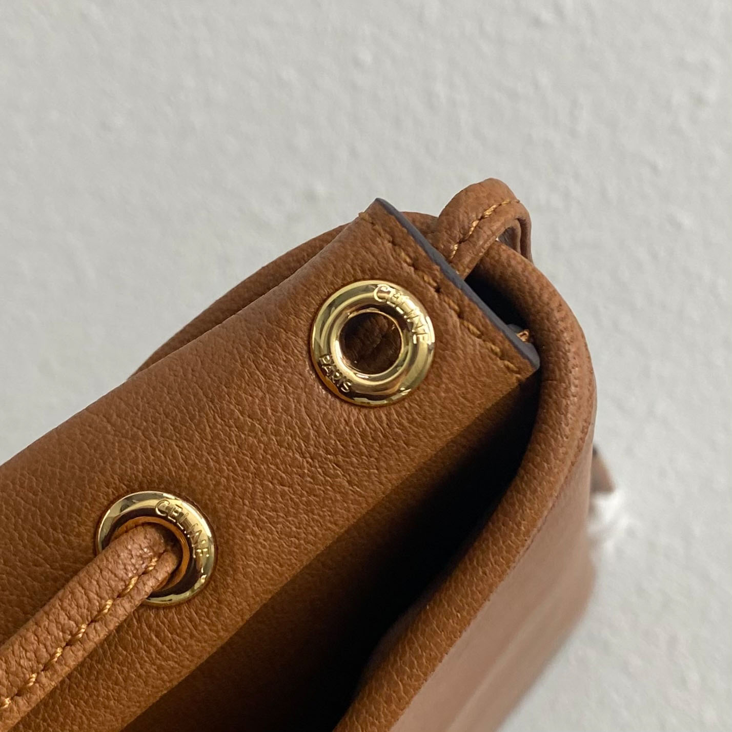 Celine HALFMOON SOFT TRIOMPHE BAG IN SUPPLE SHINY LAMBSKIN - FashionPlug