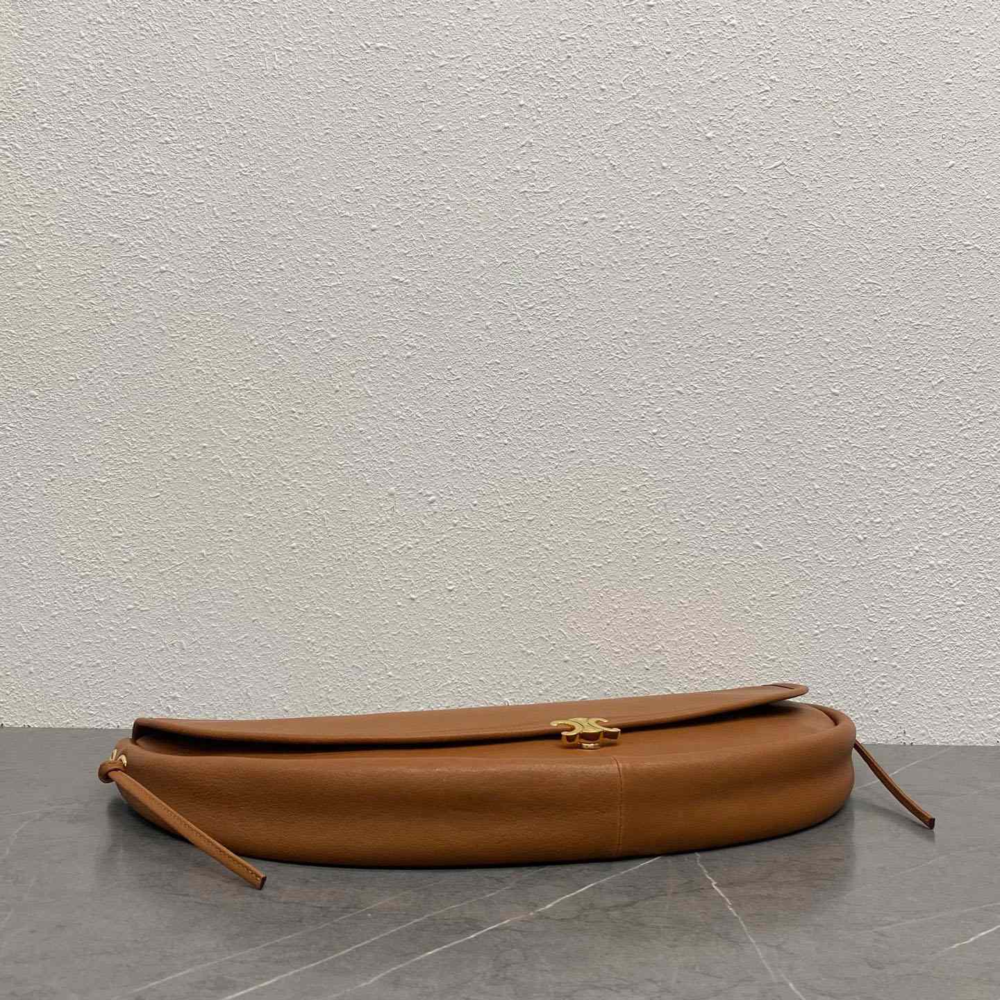 Celine HALFMOON SOFT TRIOMPHE BAG IN SUPPLE SHINY LAMBSKIN - FashionPlug