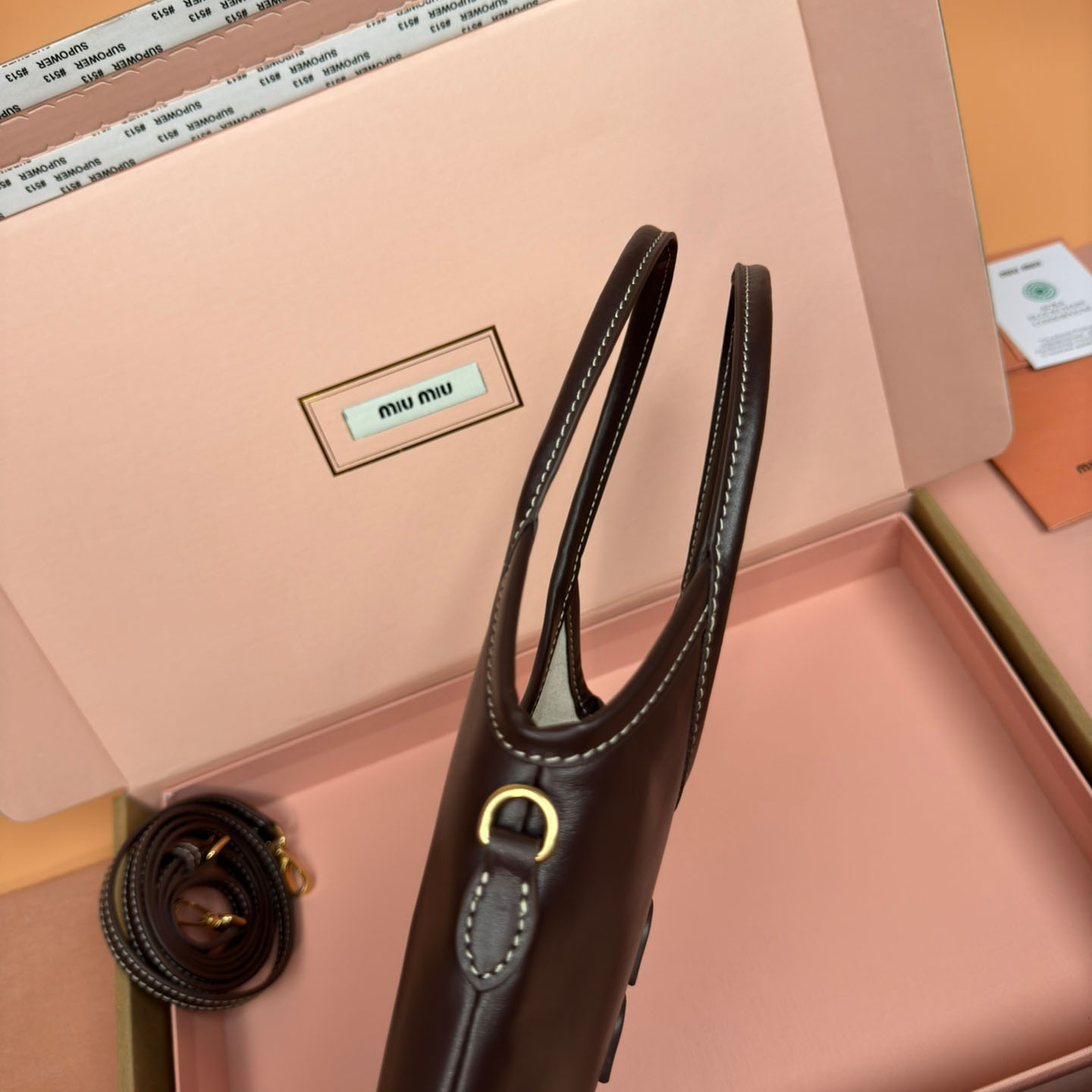 Miu Miu Ivy Leather Handbag - FashionPlug