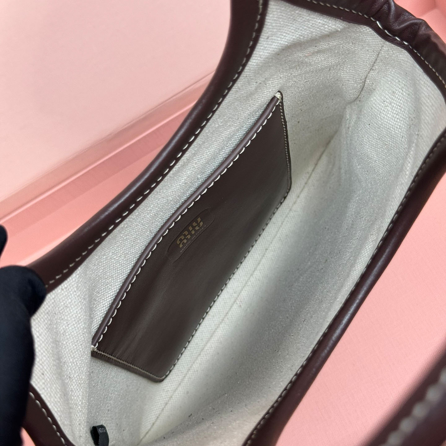 Miu Miu Ivy Leather Handbag - FashionPlug