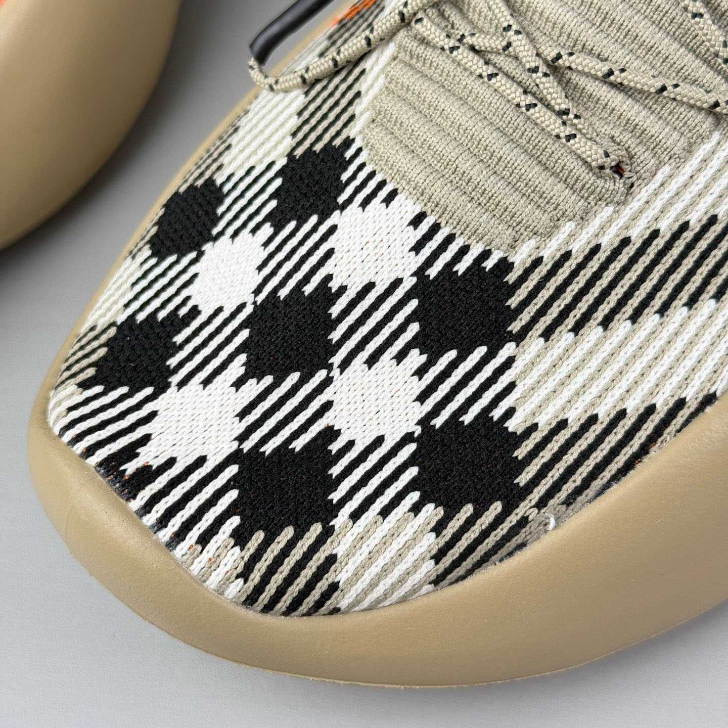 Burberry Check Knit Neptune Sneakers - FashionPlug