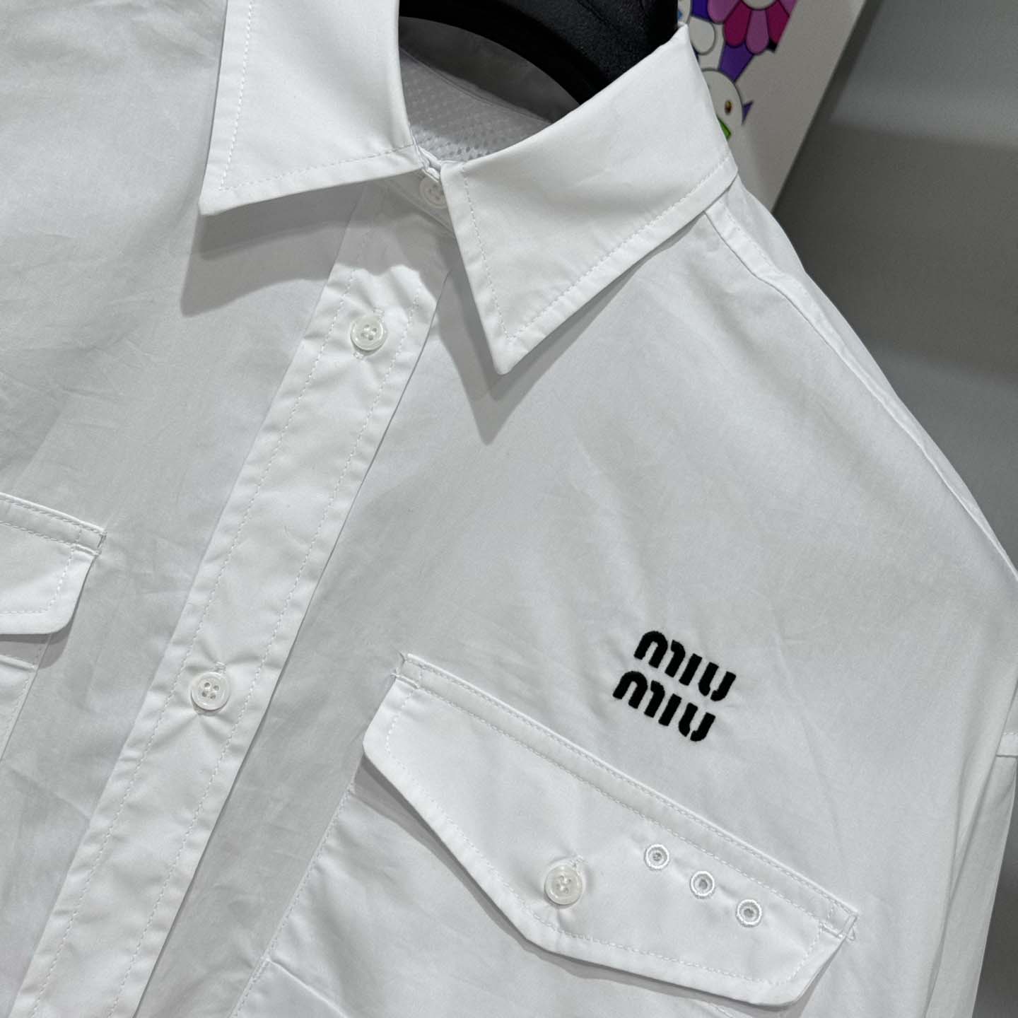 Miu Miu Poplin Shirt-dress - FashionPlug